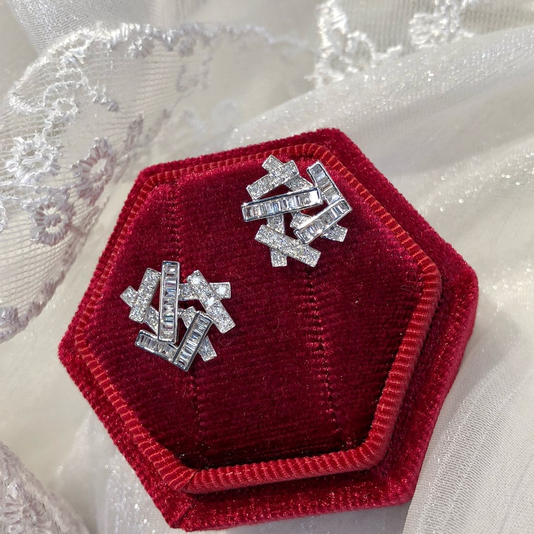 14k Gold 0.6 Ct Natural H Diamond Earrings - 7