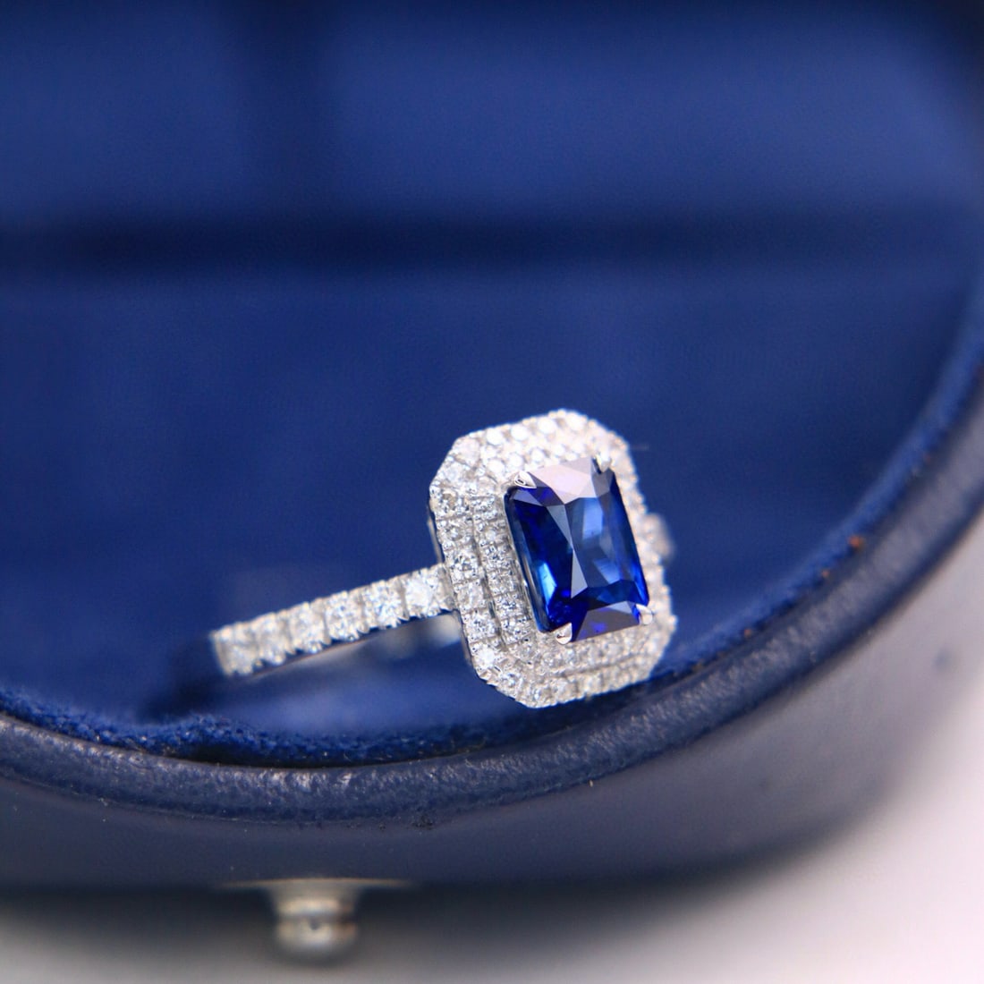 14k Gold 1.46 Ctw Natural Sapphire & Diamond Ring - 2