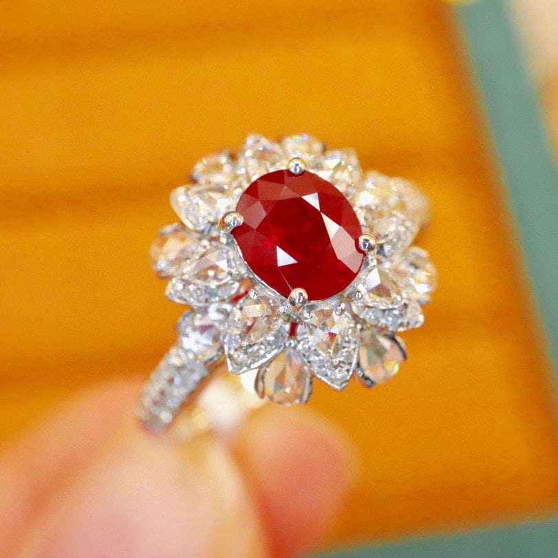 14k Gold 1.61 Ctw Natural Ruby & Diamond Ring - 3