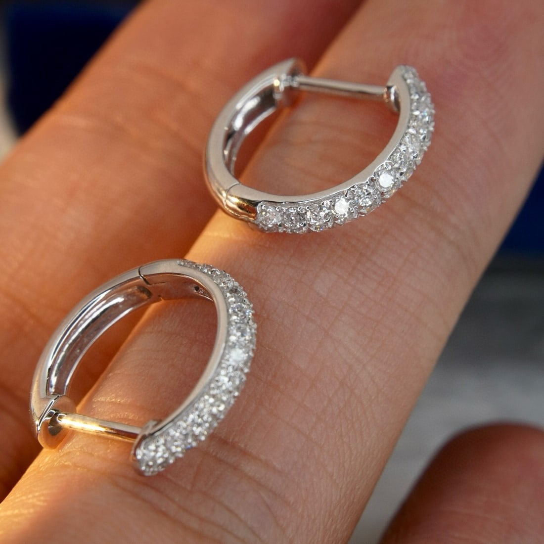 14k Gold 0.36 Ct Natural H Diamond Earrings - 3