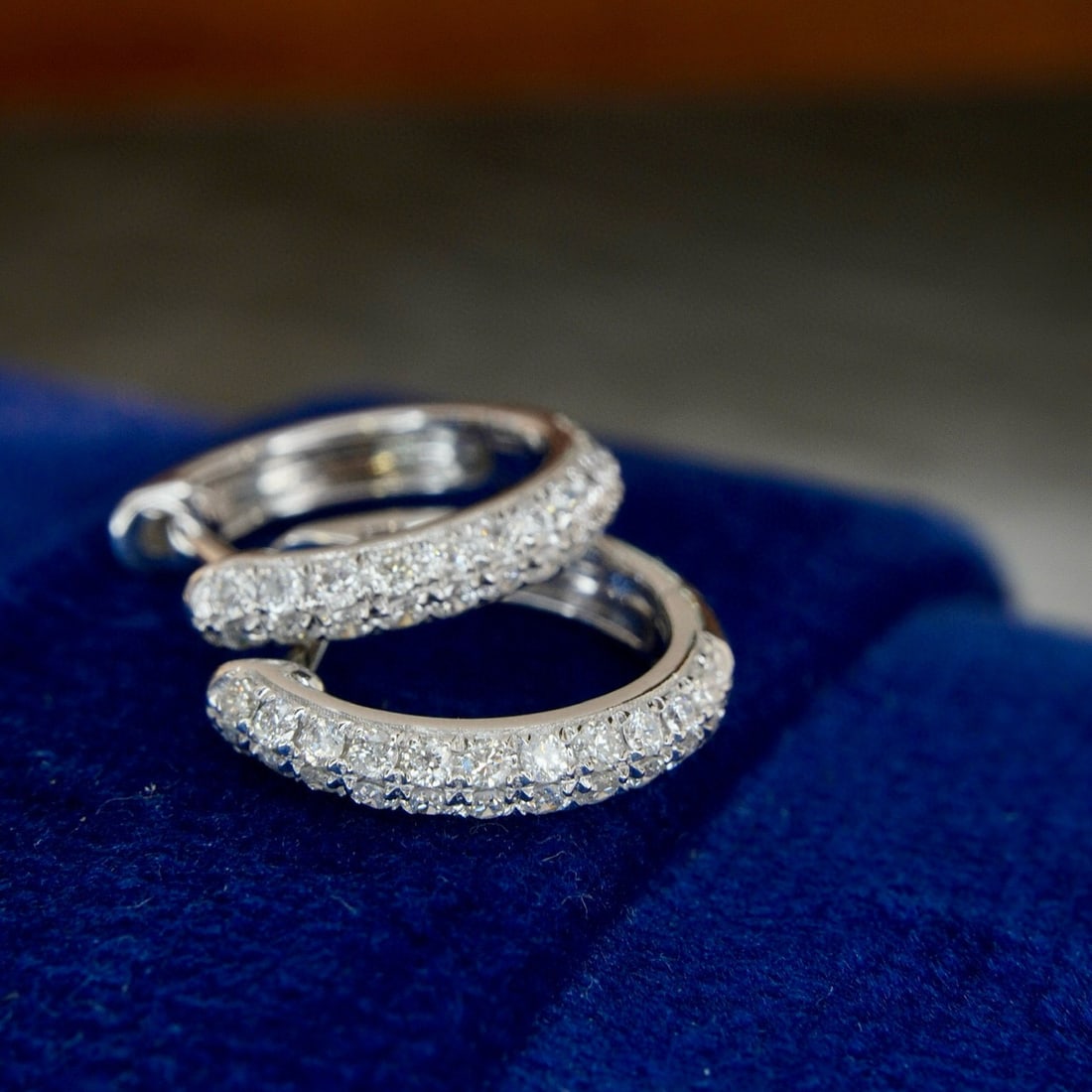 14k Gold 0.36 Ct Natural H Diamond Earrings - 8