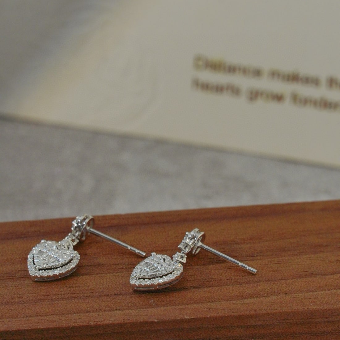 14k Gold 0.6 Ct Natural H Diamond Earrings - 2