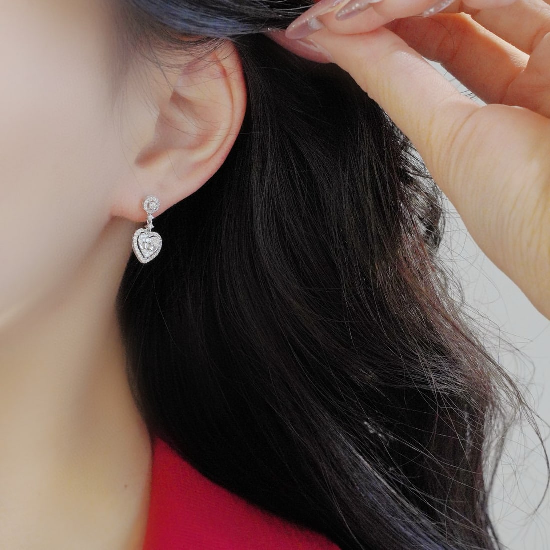 14k Gold 0.6 Ct Natural H Diamond Earrings - 6