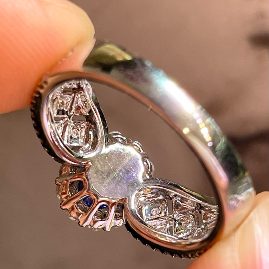 14k Gold 1.97 Ctw Natural Sapphire & Diamond Ring - 5