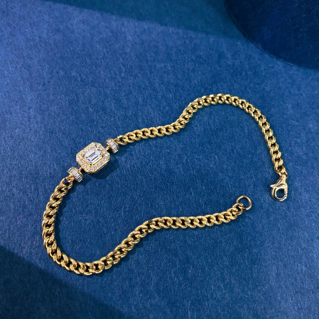 Gia Certified 14k Gold 0.48 Ctw Natural G Vvs1 Emerald Diamond Bracelet - 5