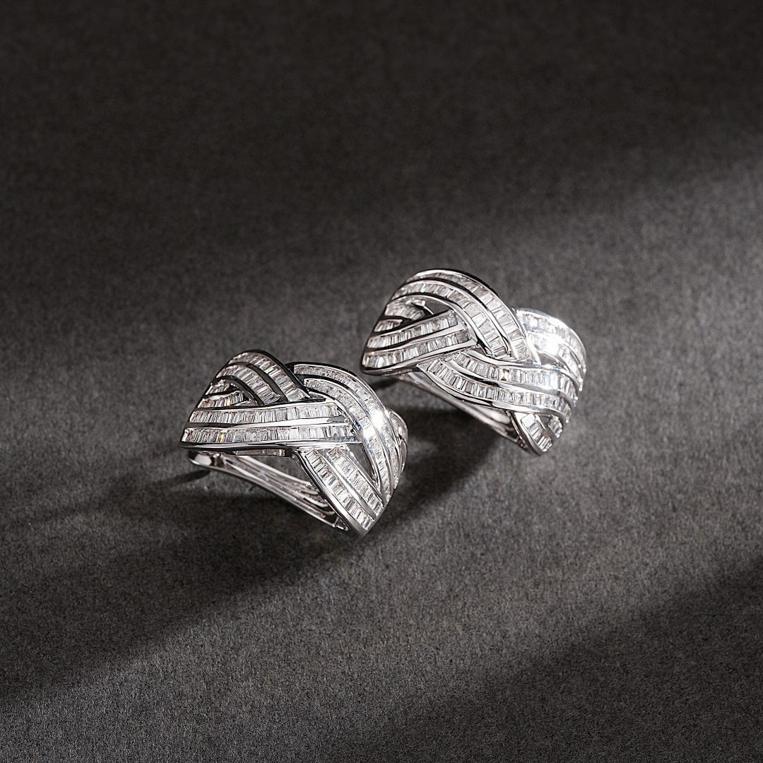 14k Gold 1.00 Ct Natural H Diamond Earrings - 4