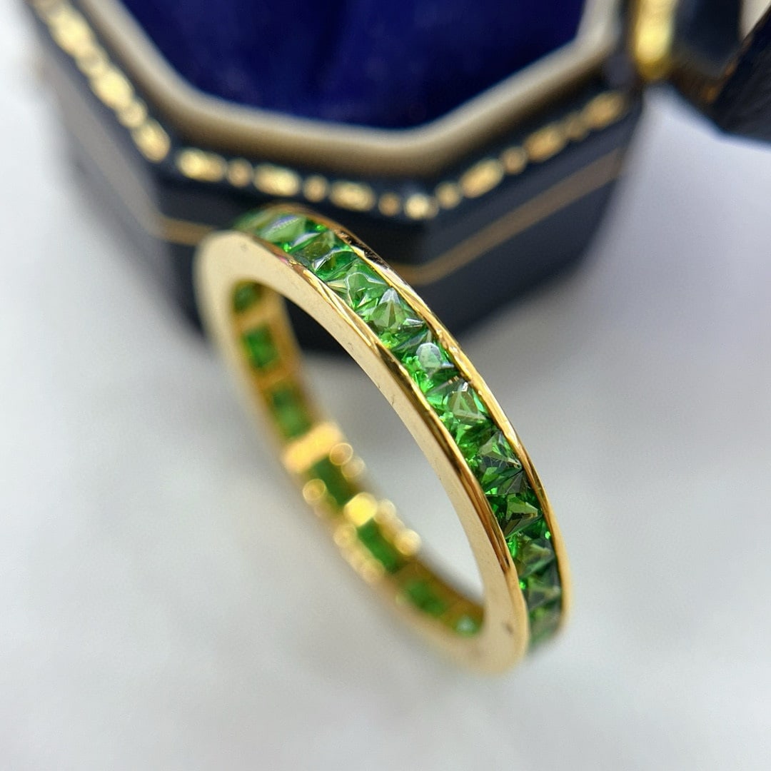 14k Gold 2.20 Ct Natural Tsavorite Ring - 4