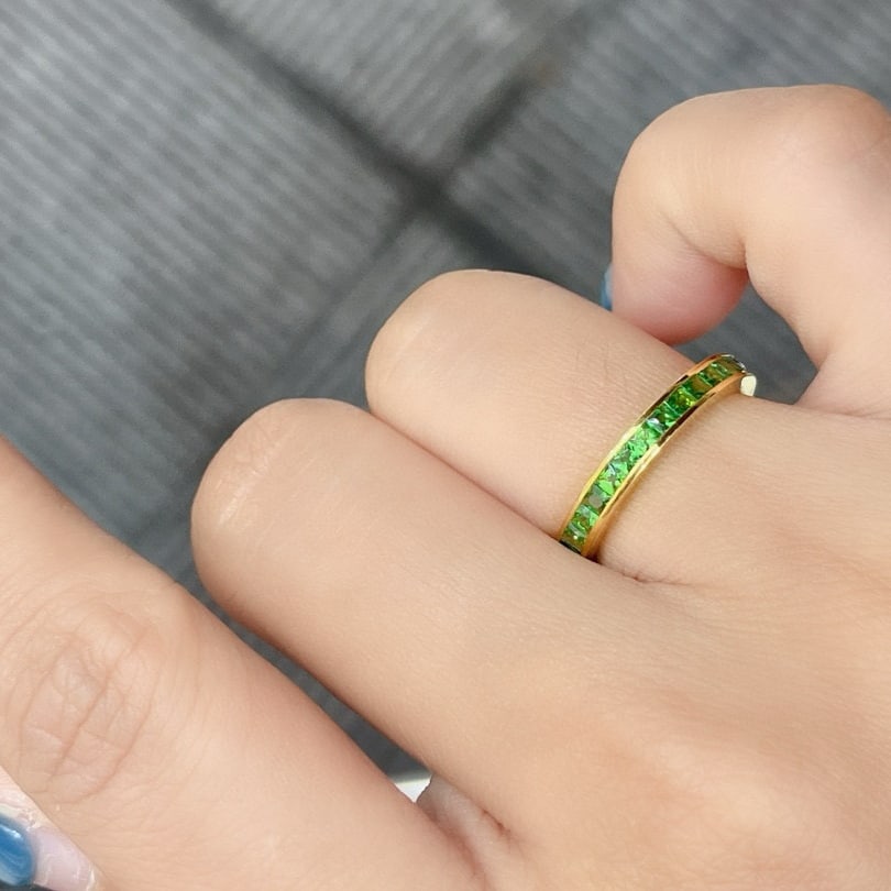 14k Gold 2.20 Ct Natural Tsavorite Ring - 6