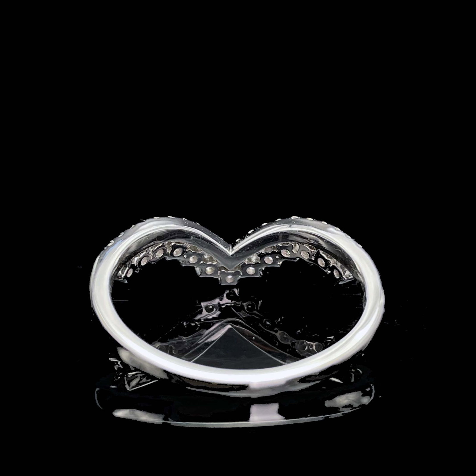 14k Gold 0.38 Ct Natural H Diamond Ring - 4