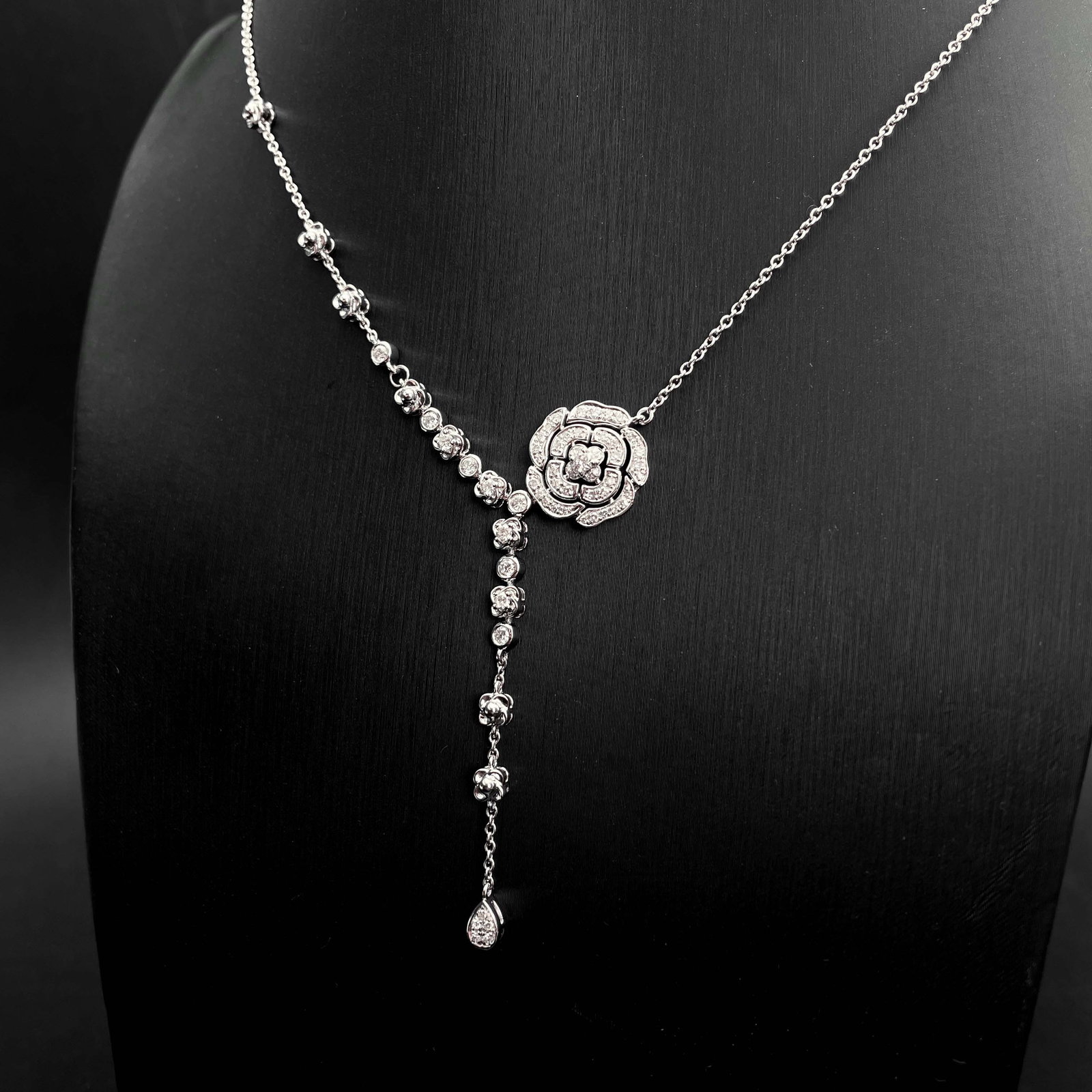 14k Gold 1.25 Ctw Natural H Diamond & Flowers Jewelry Set - 3