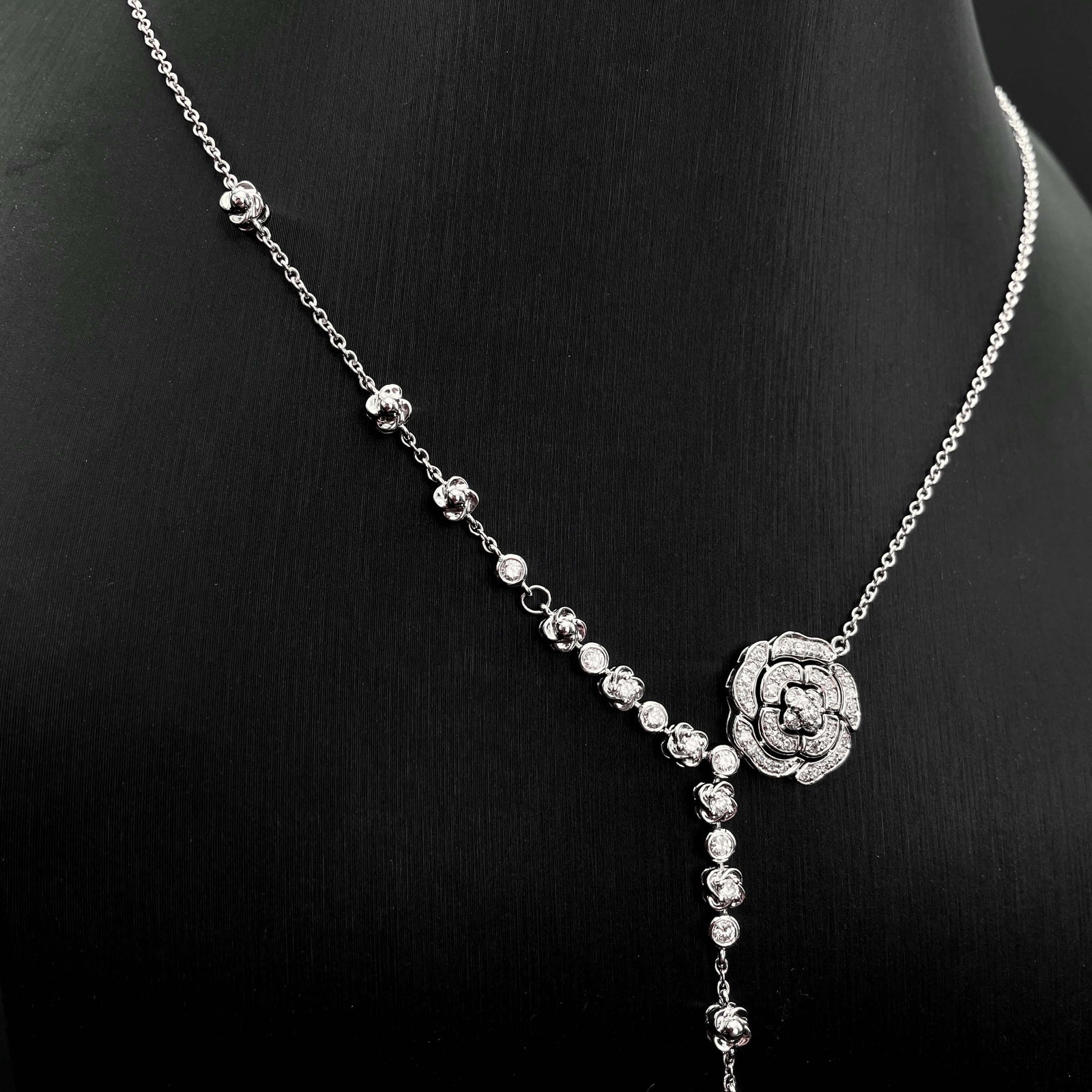 14k Gold 1.25 Ctw Natural H Diamond & Flowers Jewelry Set - 4