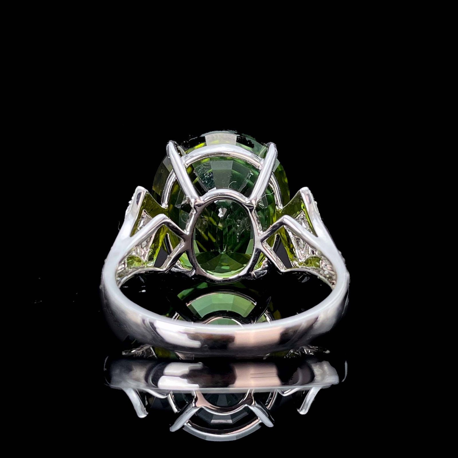 14k Gold 8.89 Ctw Natural Tourmaline & Diamond Ring - 4