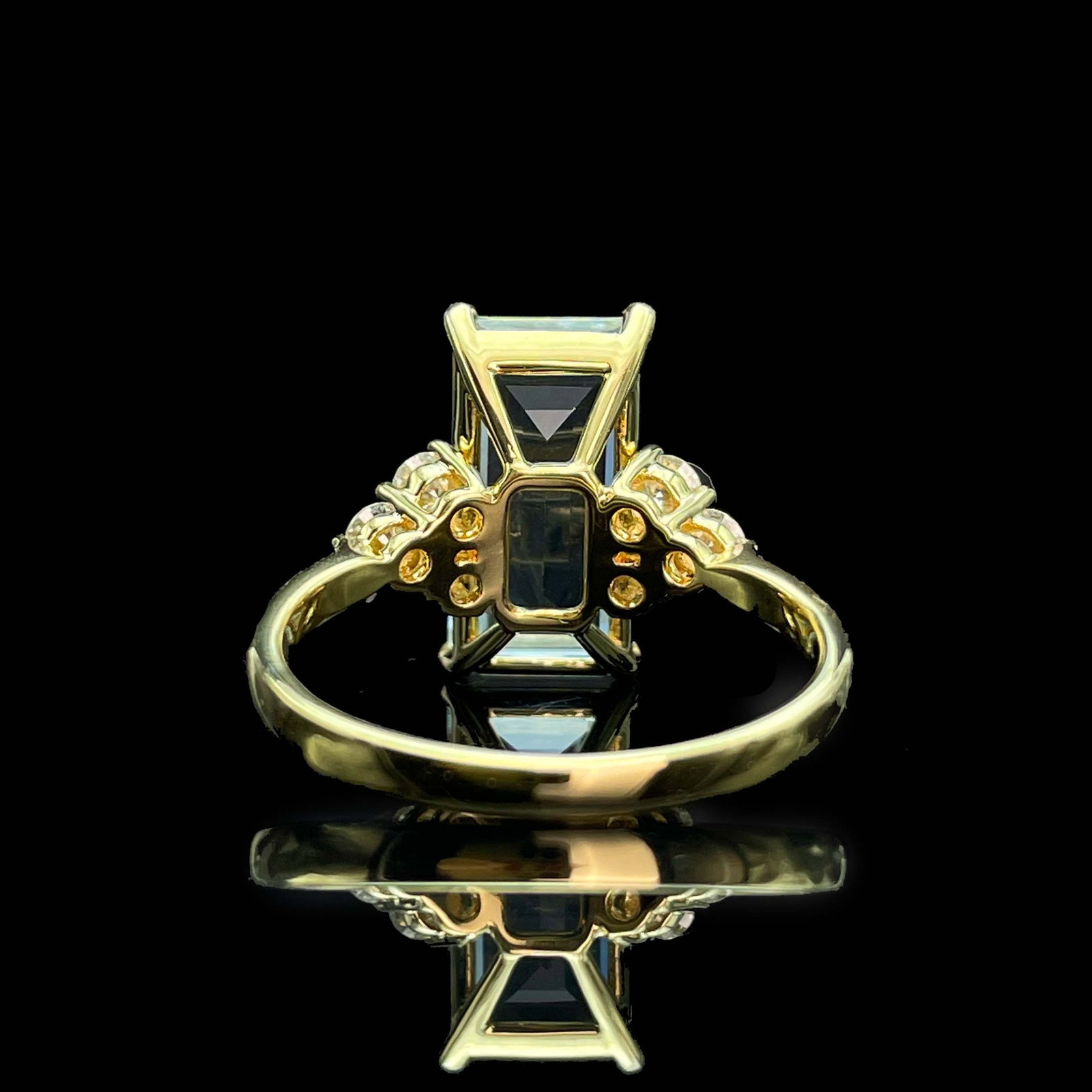 14k Gold 3.76 Ctw Natural Aquamarine & Diamond Ring - 5