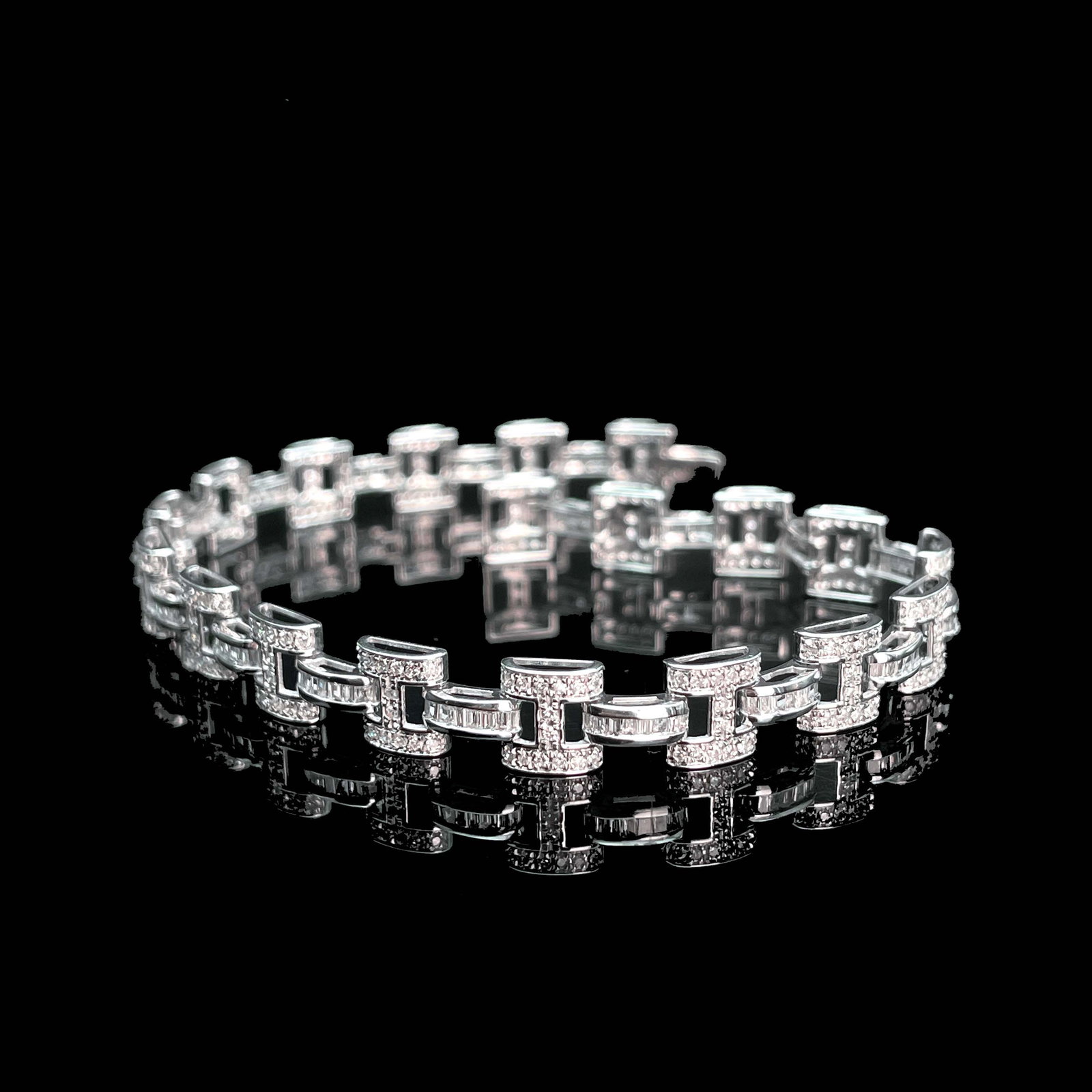 14k Gold 3.5 Ct Natural H Diamond Bracelet - 2