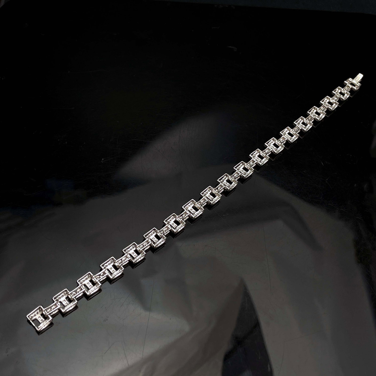 14k Gold 3.5 Ct Natural H Diamond Bracelet - 5