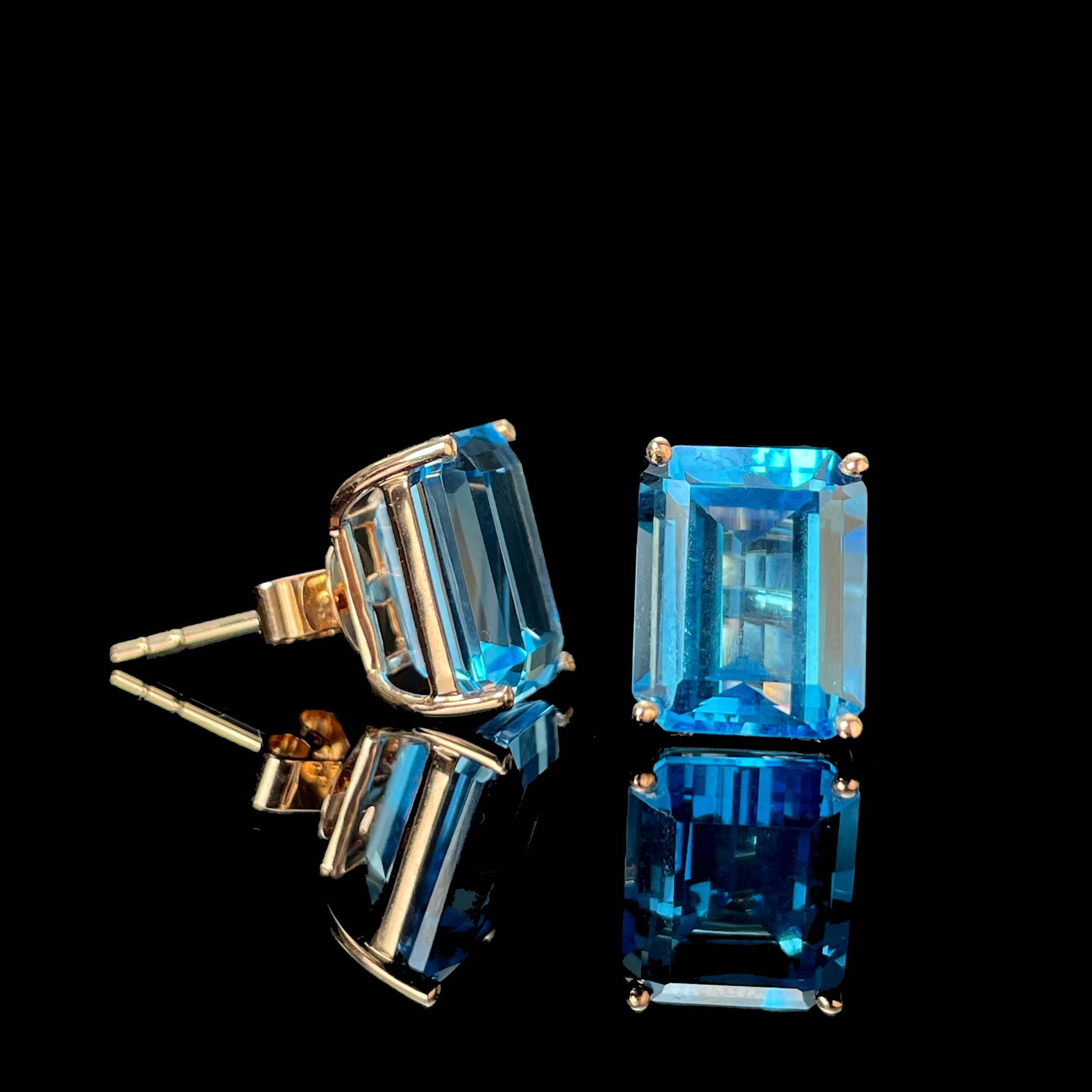 14k Gold 8.05 Ct Natural Topaz Earrings - 3