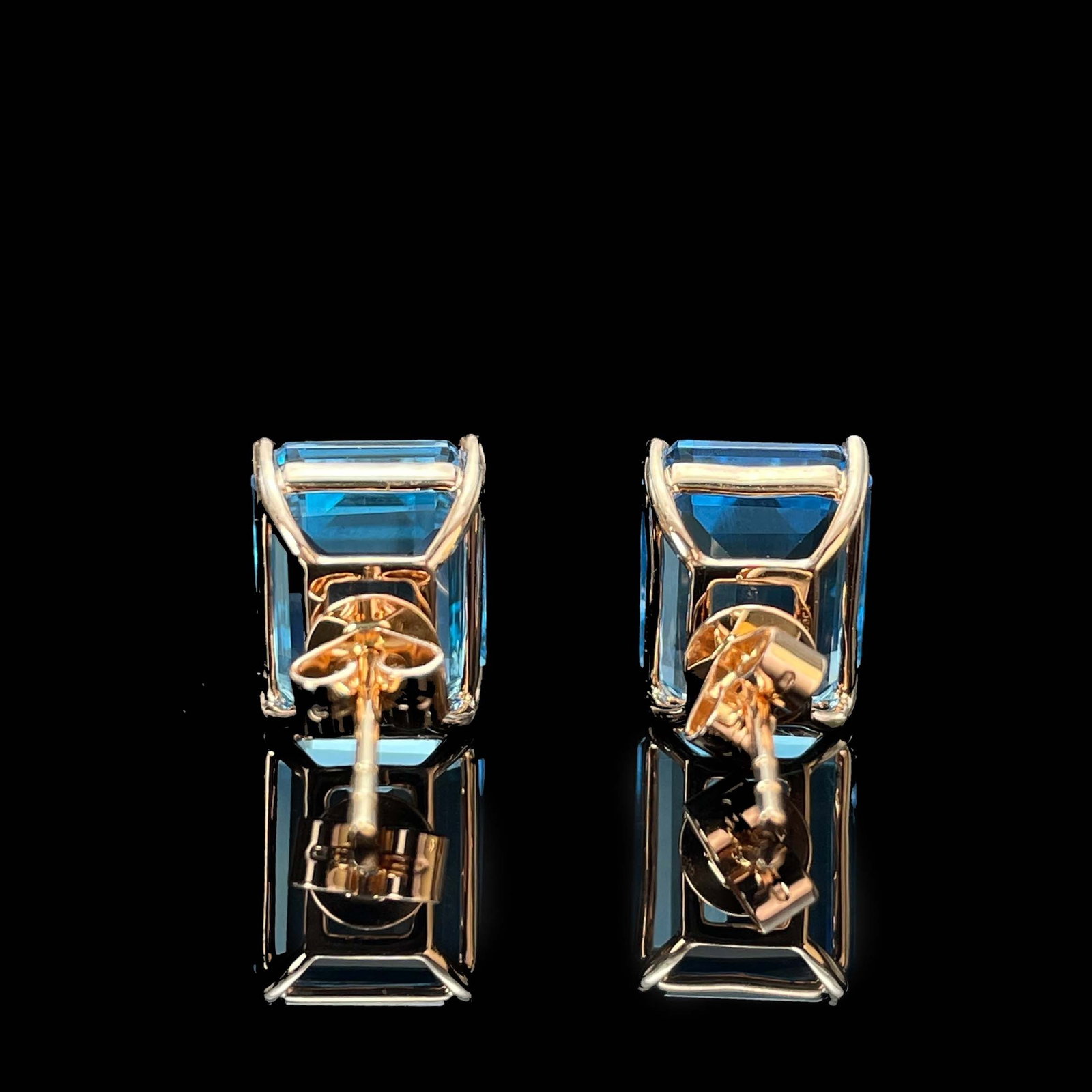 14k Gold 8.05 Ct Natural Topaz Earrings - 4