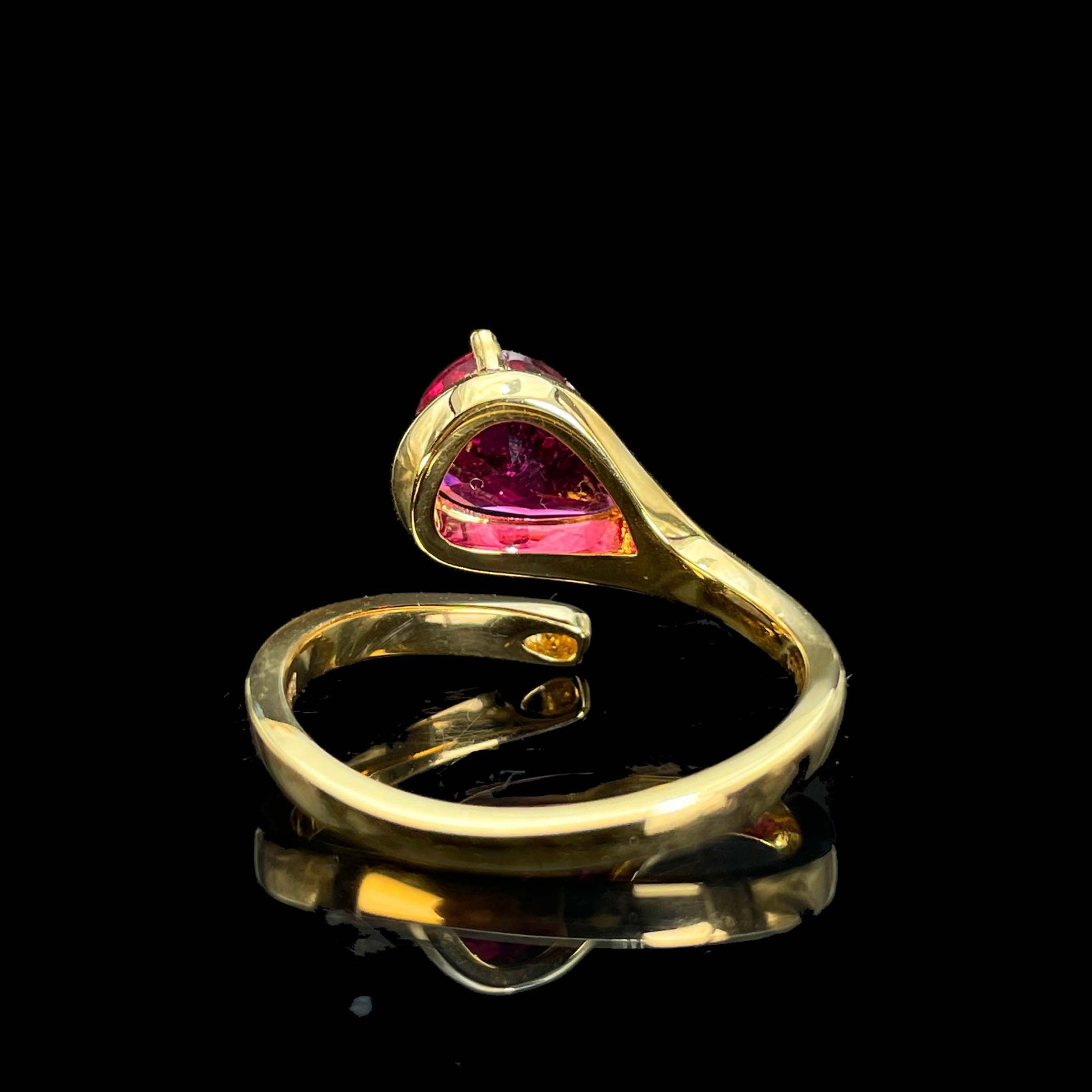 14k Gold 1.5 Ct Natural Tourmaline & Diamond Ring - 4