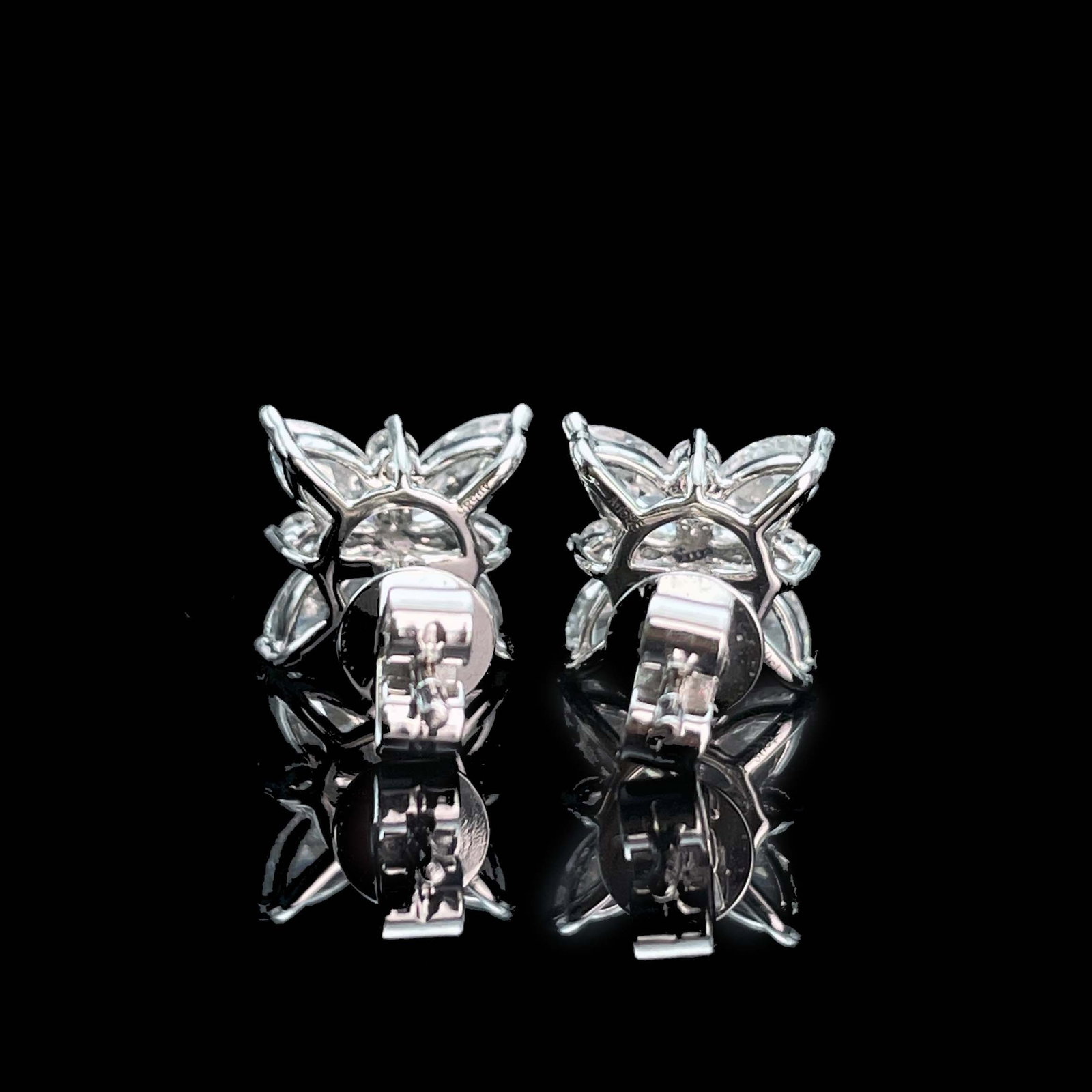 14k Gold 1.3 Ct Natural H Diamond Earrings - 4