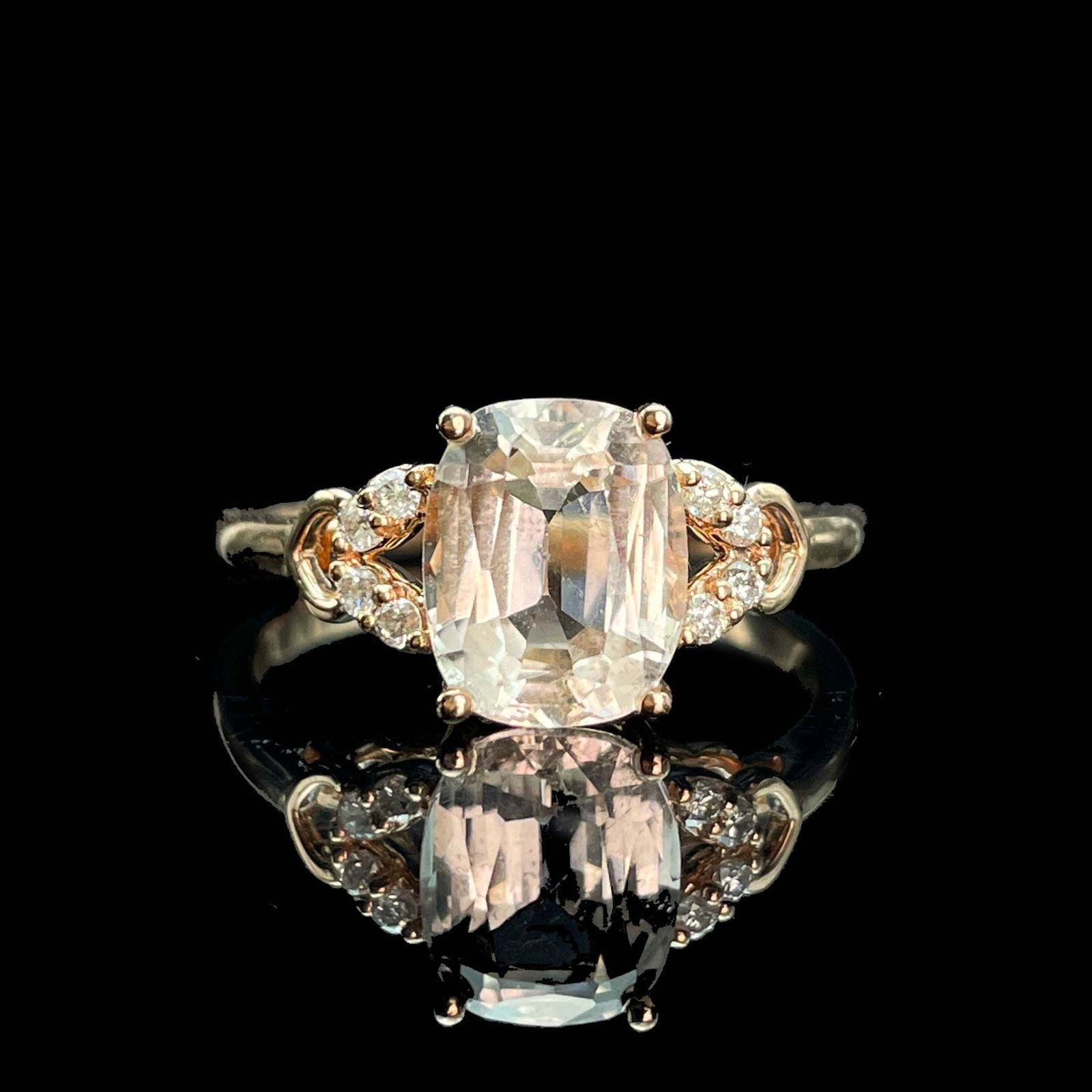 14k Gold 1.99 Ctw Natural Tourmaline & Diamond Ring - 2