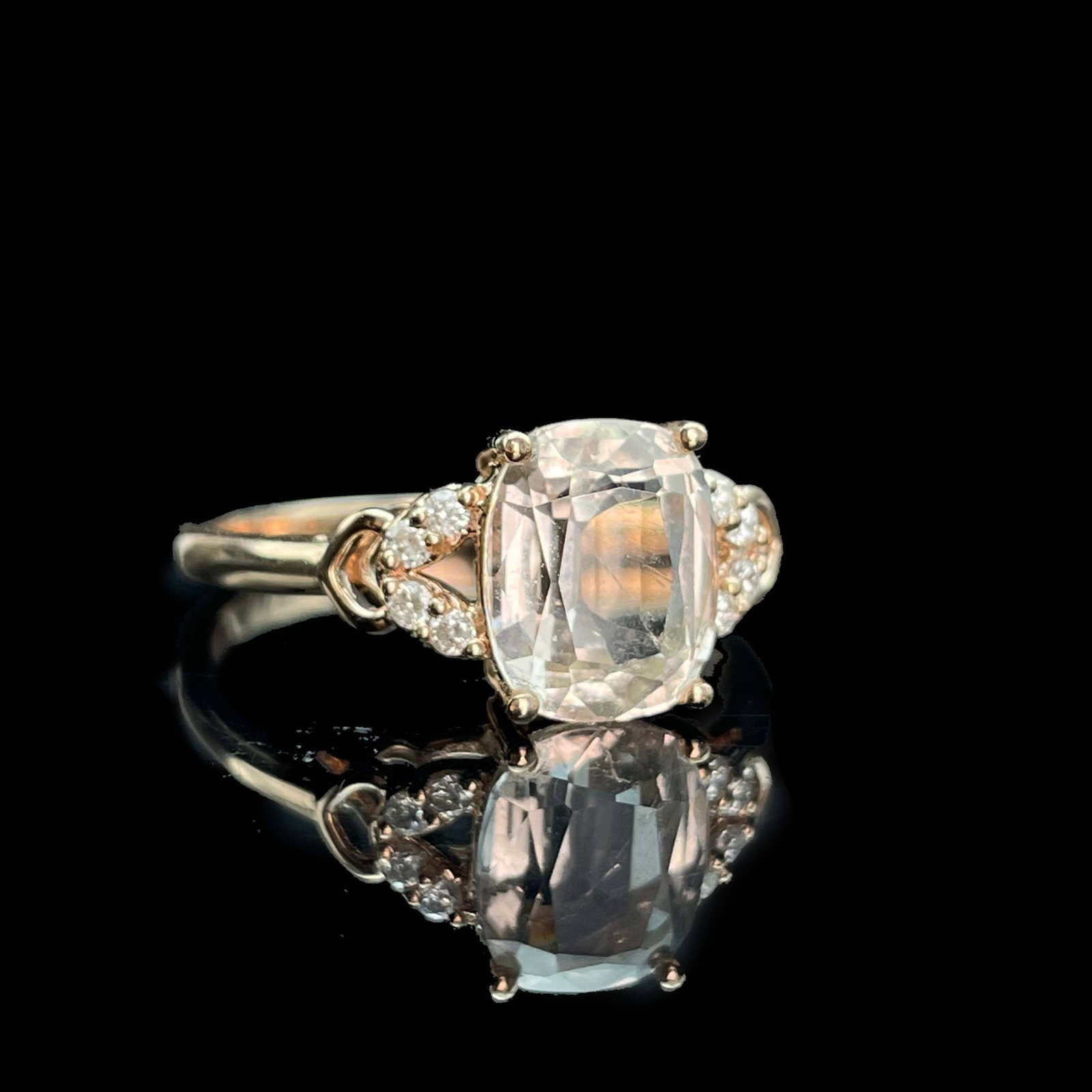 14k Gold 1.99 Ctw Natural Tourmaline & Diamond Ring - 3