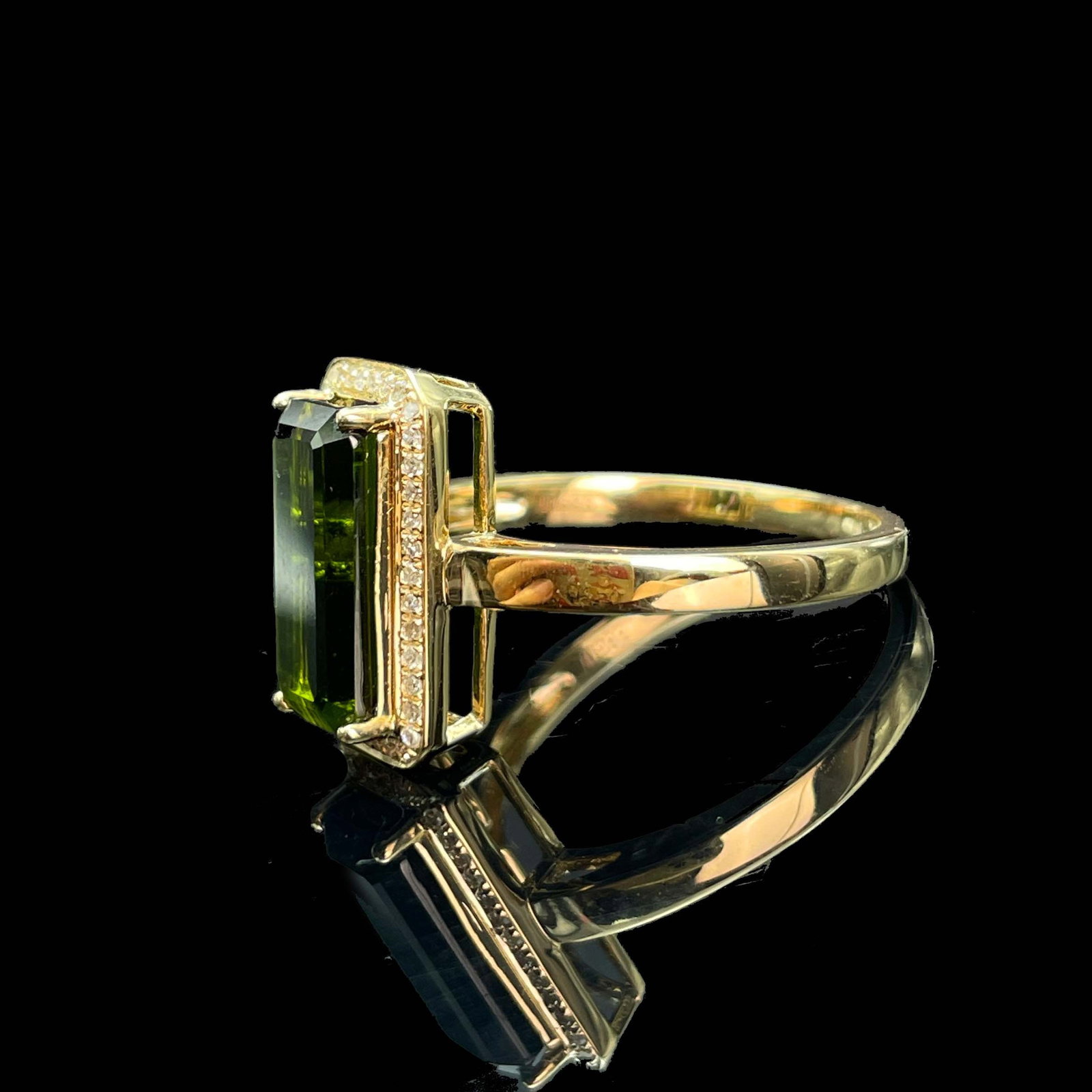 14k Gold 3.60 Ctw Natural Tourmaline & Diamond Ring - 4