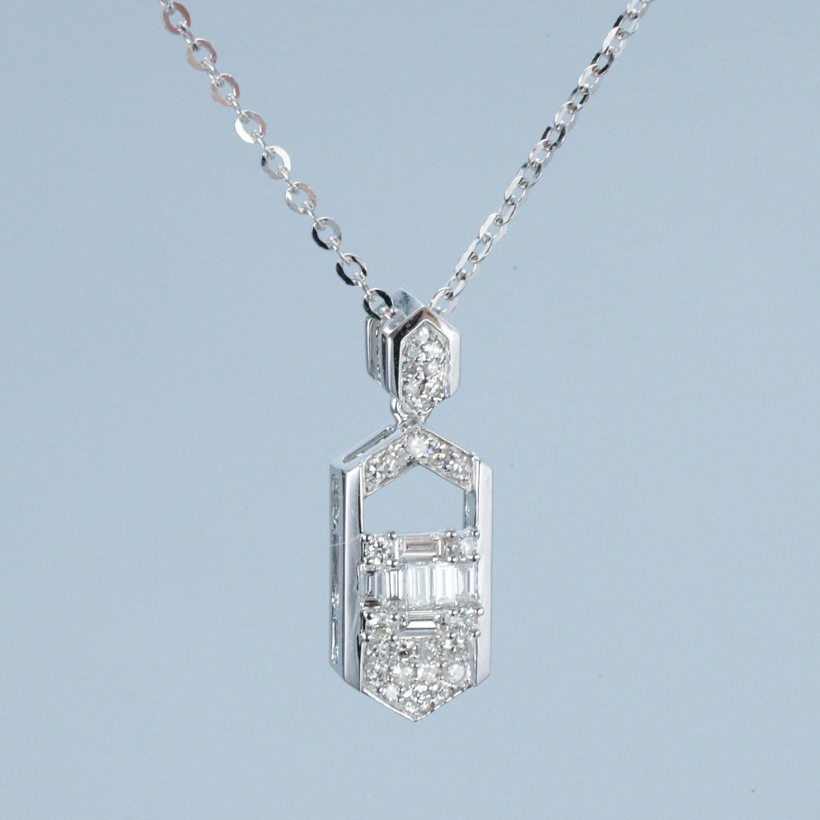 14k Gold 0.31 Ctw Natural H Diamond Pendant( Without Chain ) - 2