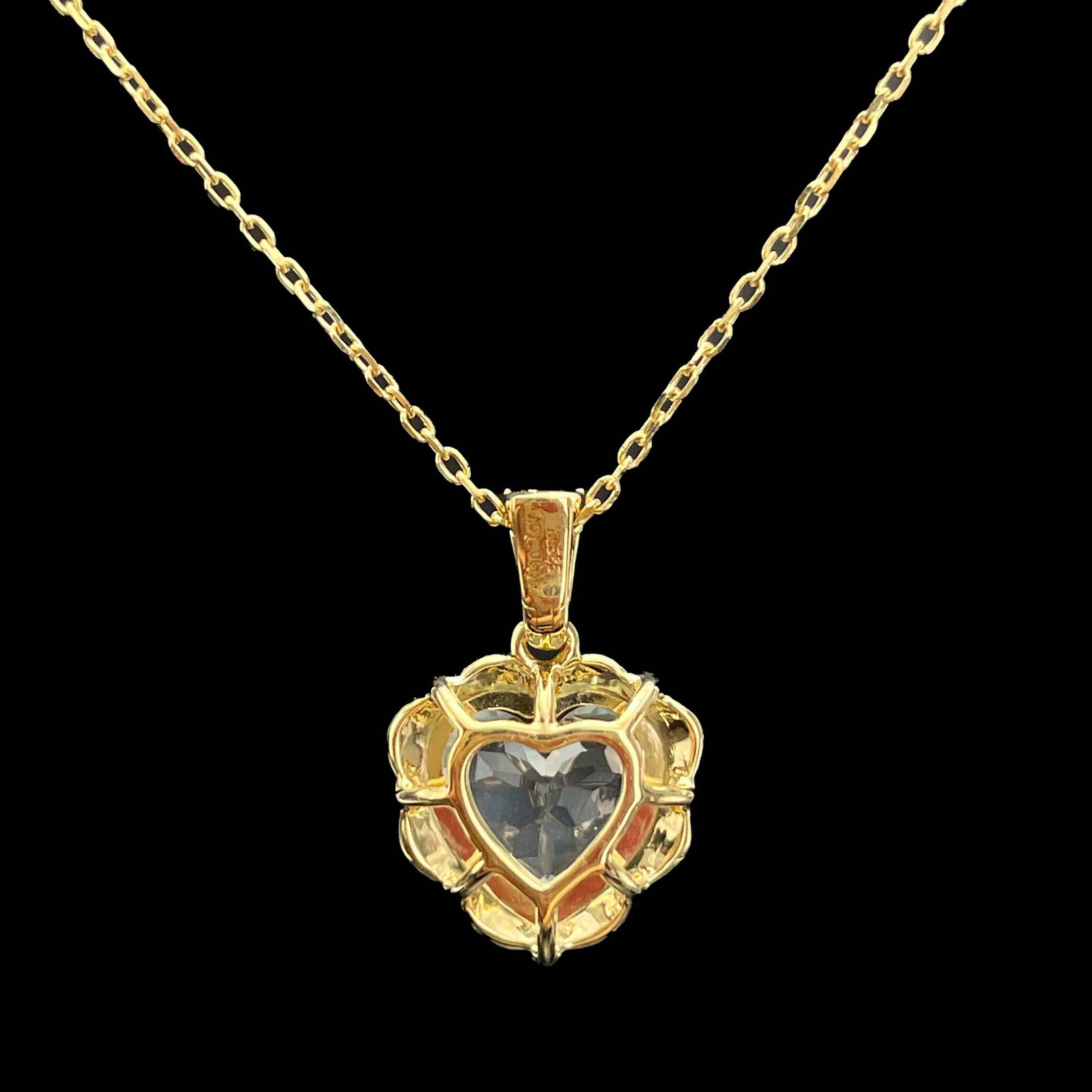 14k Gold 1 Ct Natural Aquamarine Pendant( Without Chain ) - 4