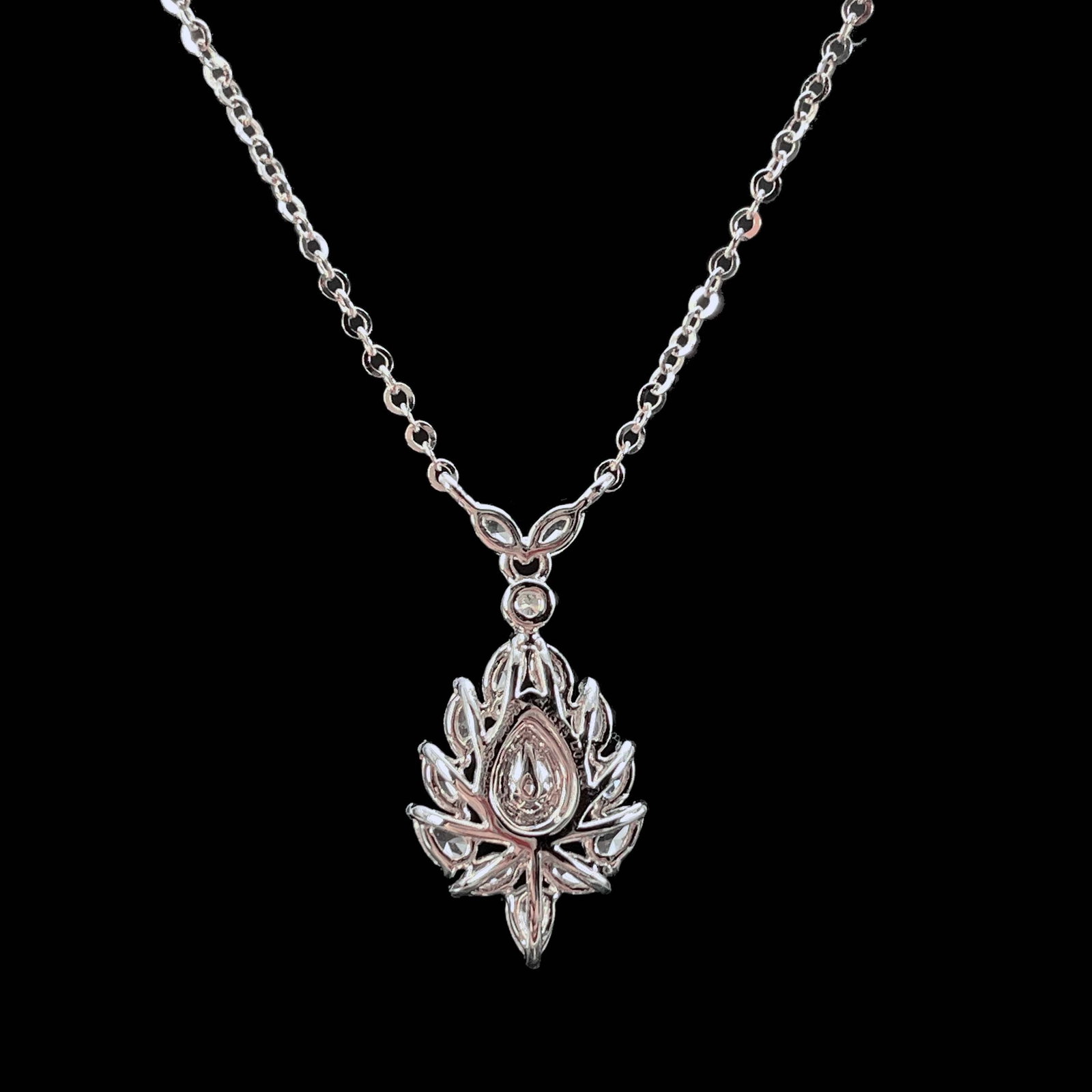 14k Gold 0.74 Ctw Natural Pink Diamond & Sapphire Necklace - 3