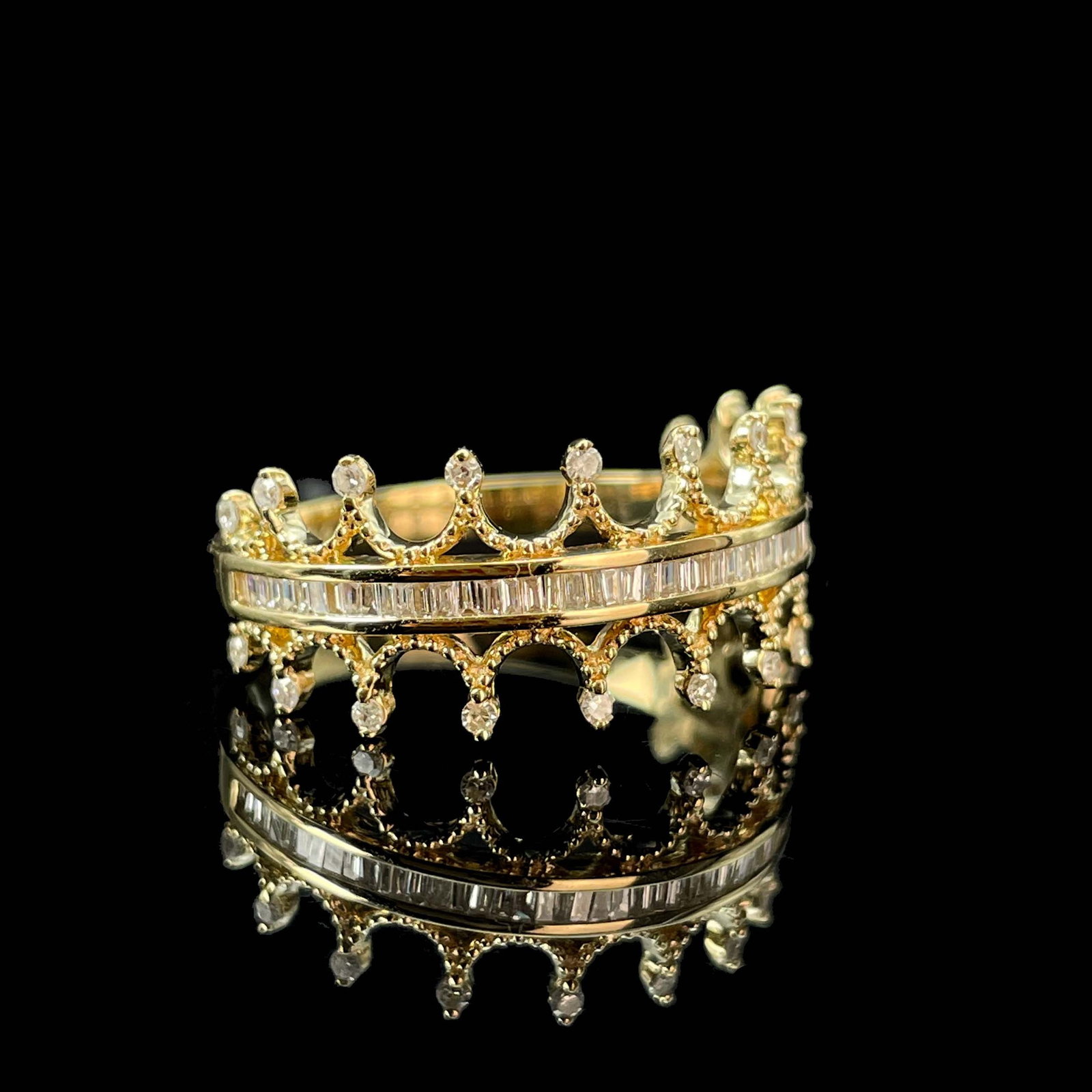 14k Gold 0.25 Ct Natural H Diamond Ring - 2