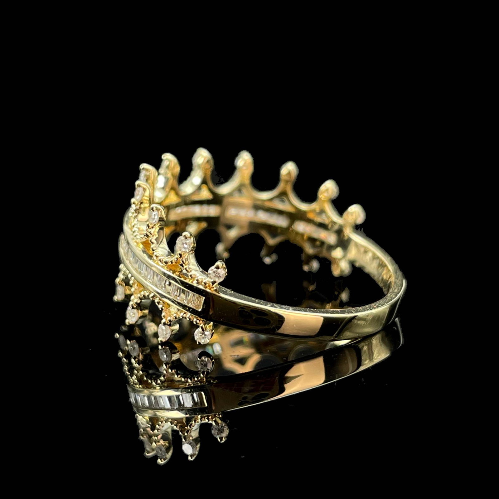 14k Gold 0.25 Ct Natural H Diamond Ring - 3