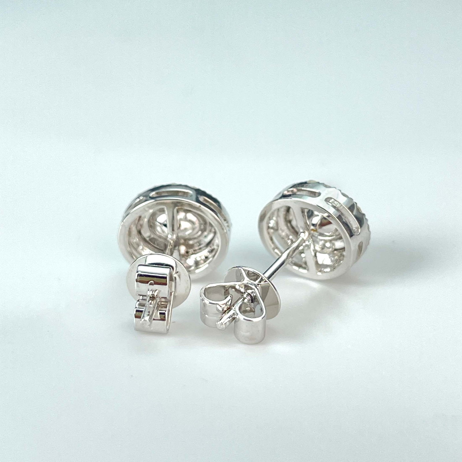 14k Gold 0.72 Ctw Natural Yellow Diamond & Diamond Earrings - 5