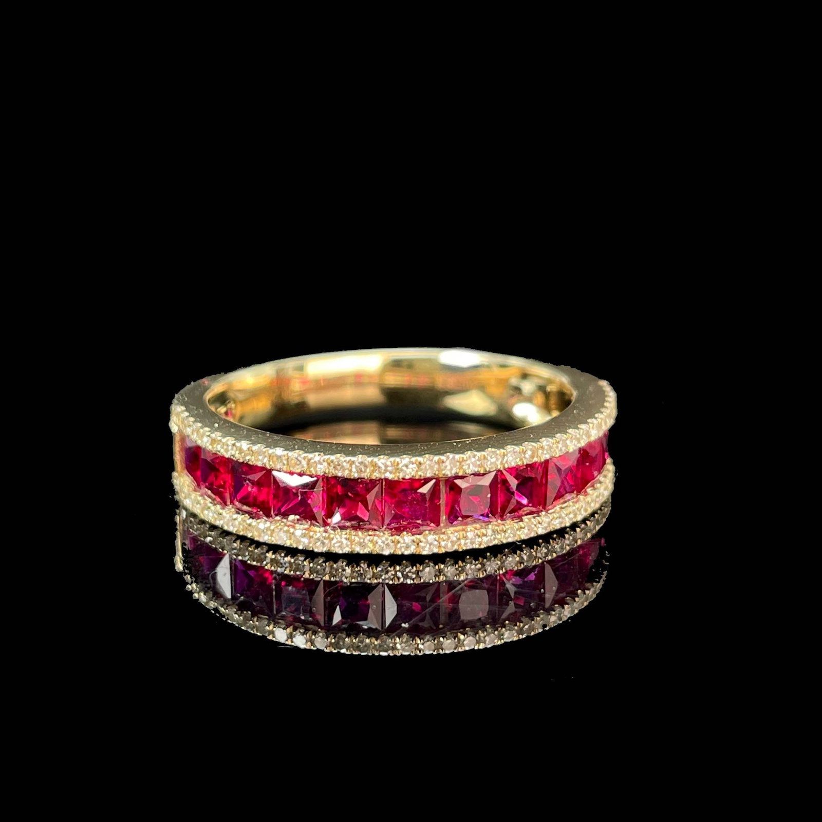 14k Gold 1.7 Ct Natural Ruby & Diamond Ring (1 of 6)