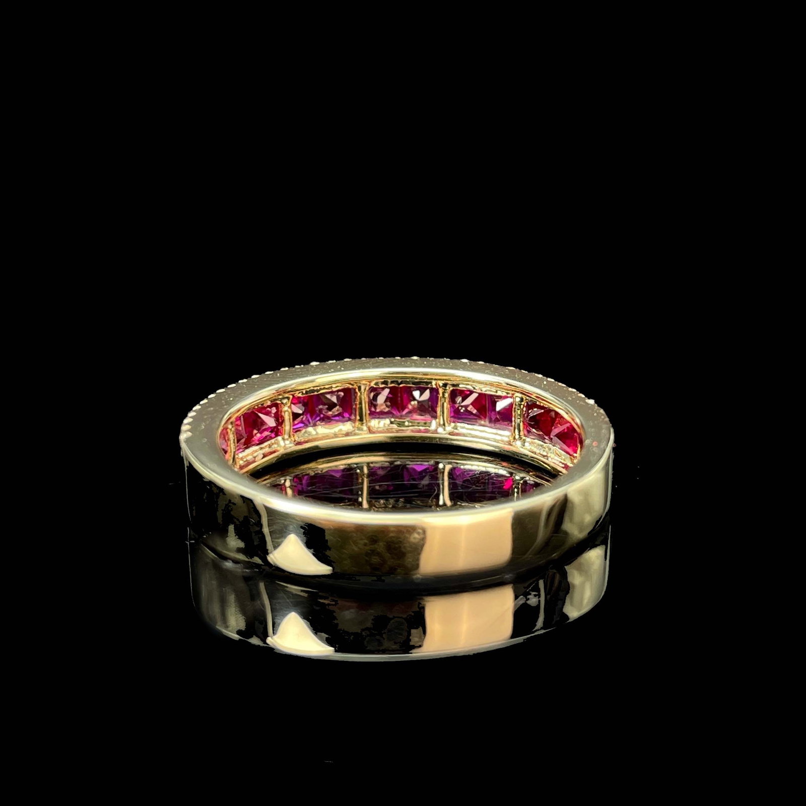 14k Gold 1.7 Ct Natural Ruby & Diamond Ring - 4