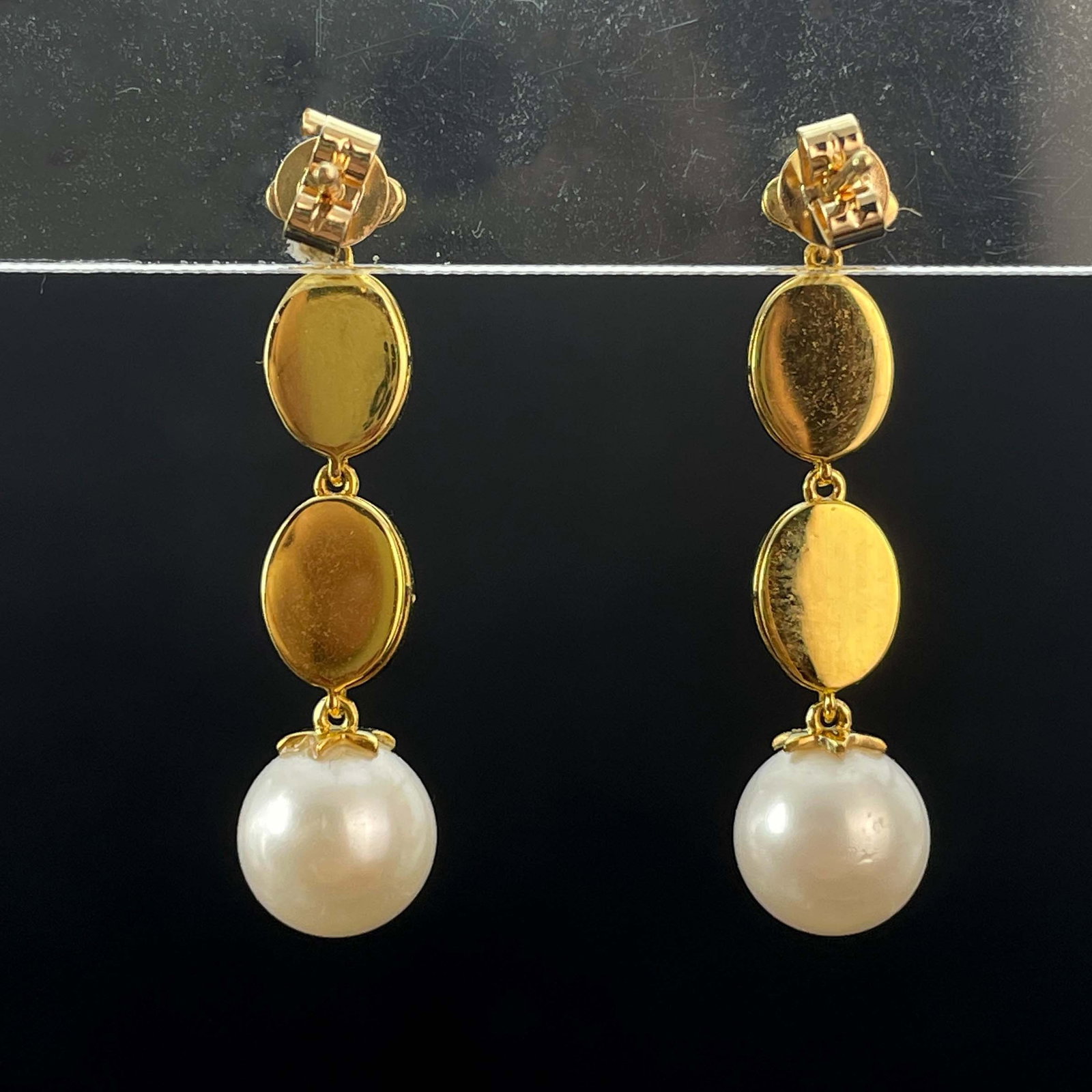 14k Gold 1.69 Ctw Natural Opal & Diamond Earrings - 4