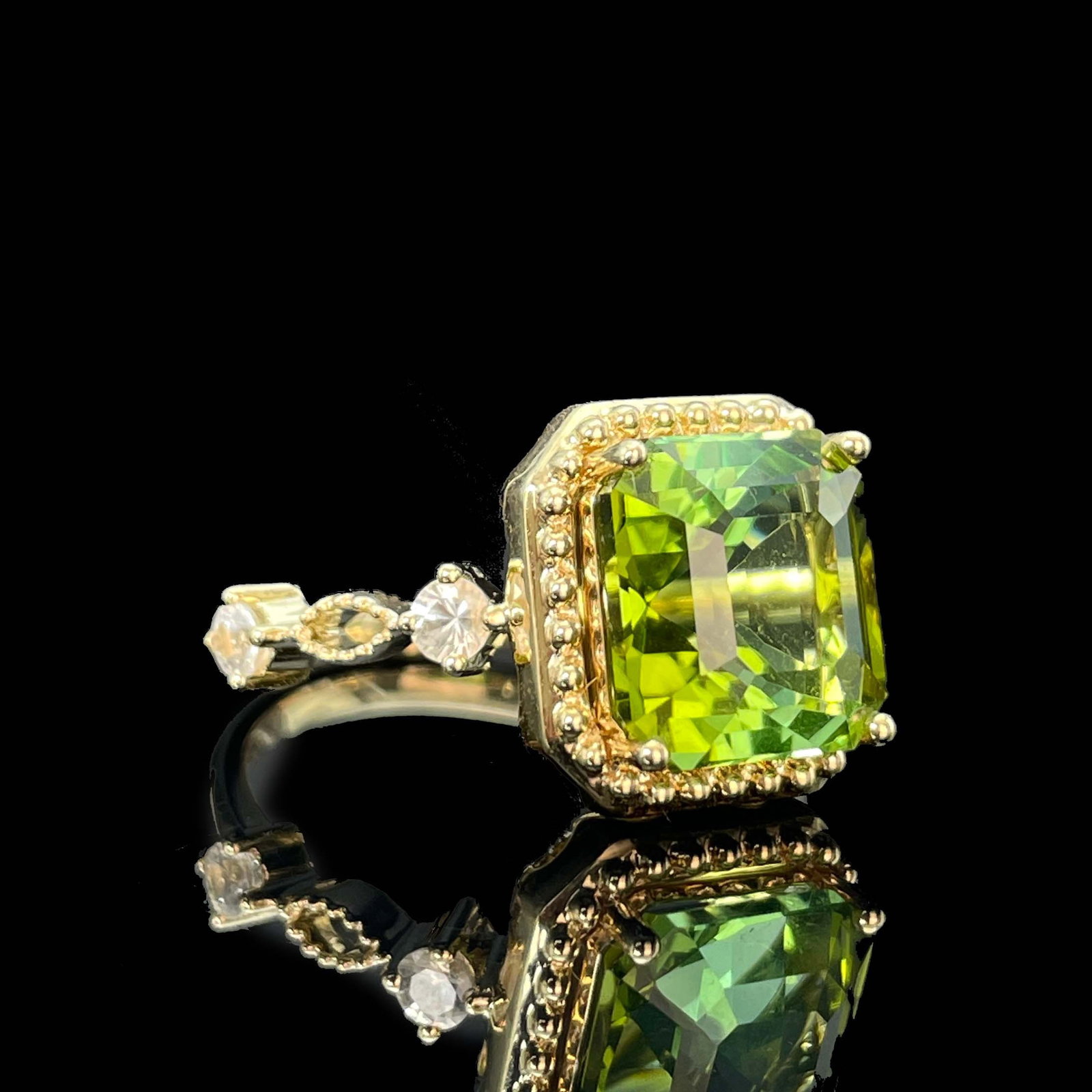 14k Gold 3.86 Ctw Natural Tourmaline & Sapphire Ring - 4