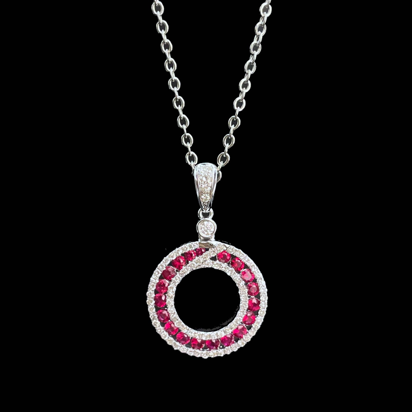 14k Gold 0.5 Ct Natural Ruby & Diamond Pendant( Without Chain ) (1 of 5)
