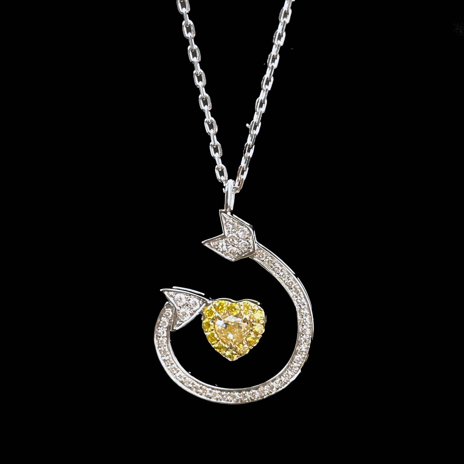 14k Gold 0.5 Ct Natural Color Diamond Necklace: Ref:230943308 // gold content:14k gold // main gemstone:diamond // shape:multiply // carat weight:0. 5ct // clarity grade:vs-si // color:color // treatment:natural // Condition: NewHigh Estimate: