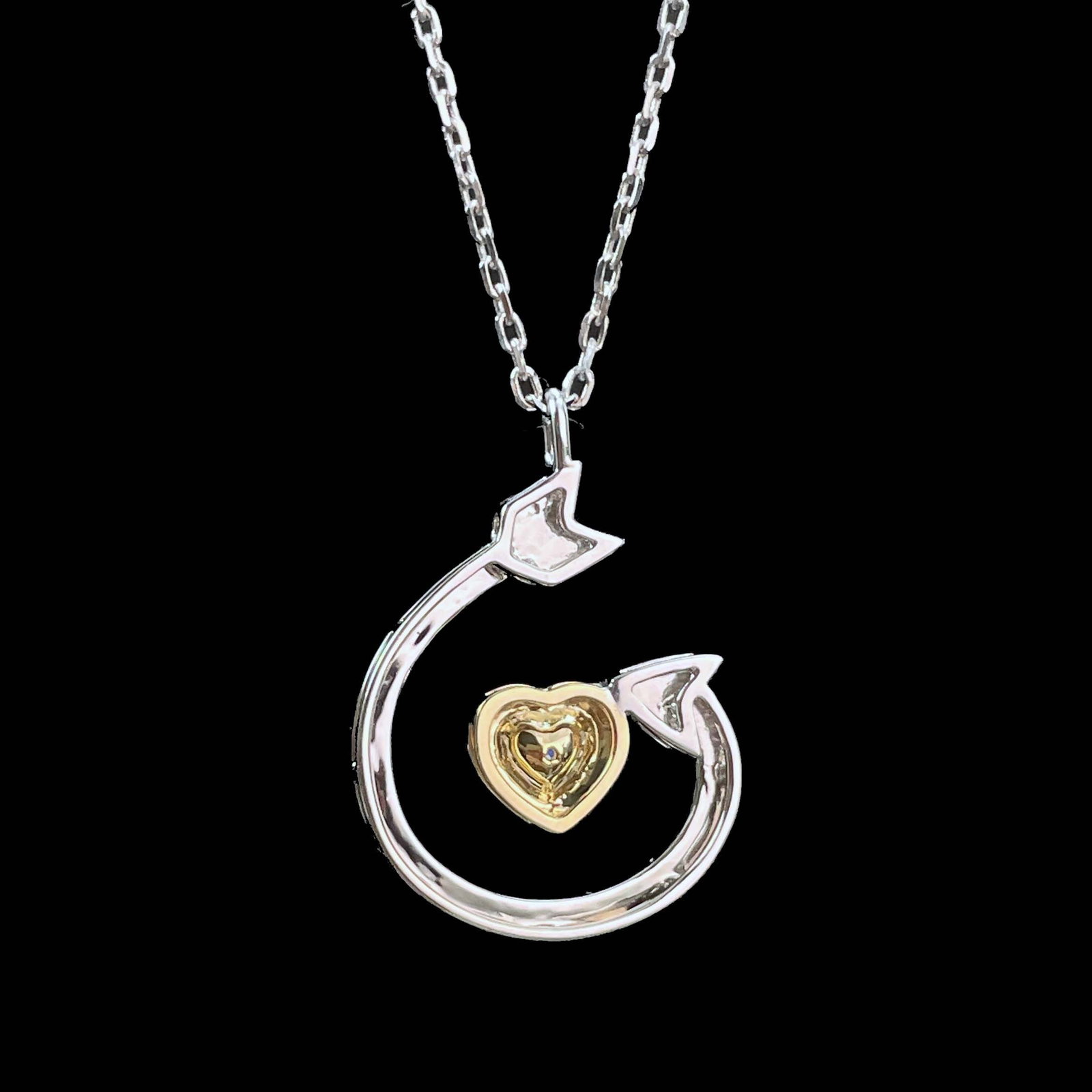 14k Gold 0.5 Ct Natural Color Diamond Necklace - 5