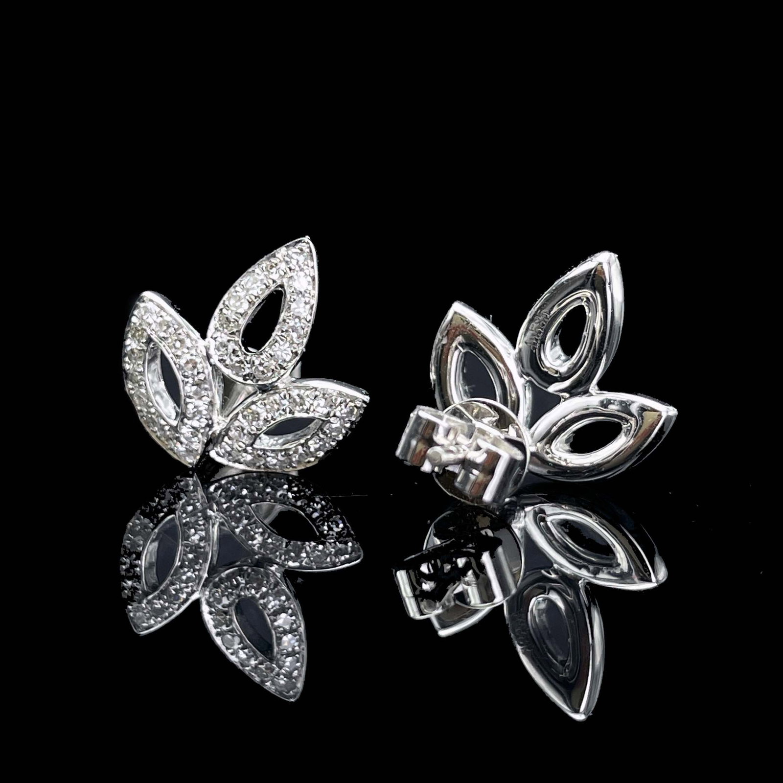 14k Gold 0.3 Ct Natural H Diamond Earrings - 5