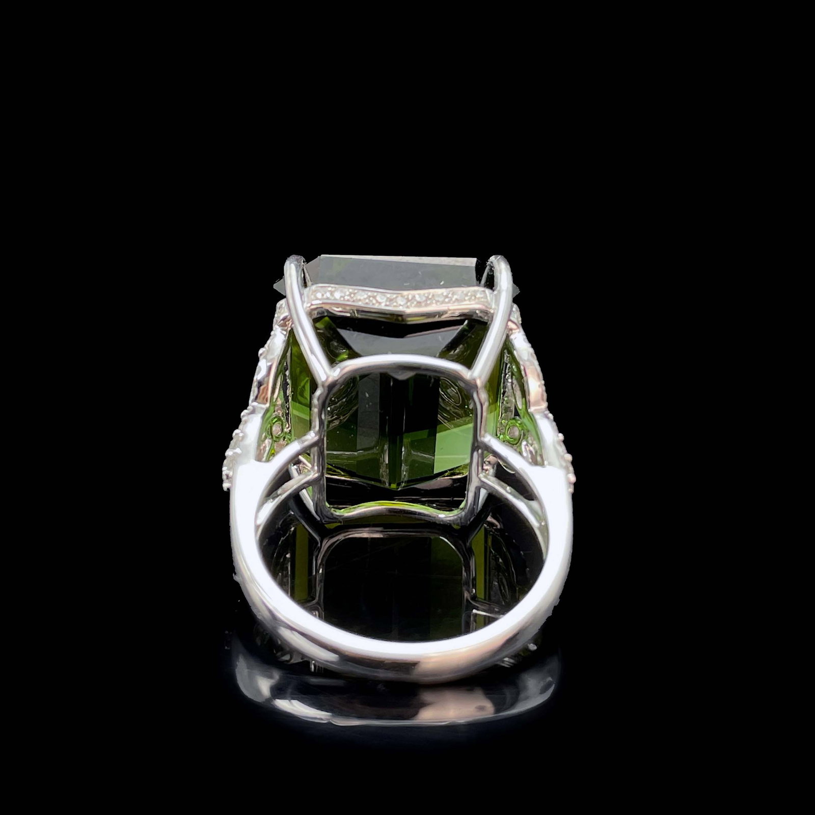 14k Gold 25.2 Ct Natural Tourmaline & Diamond Ring - 7