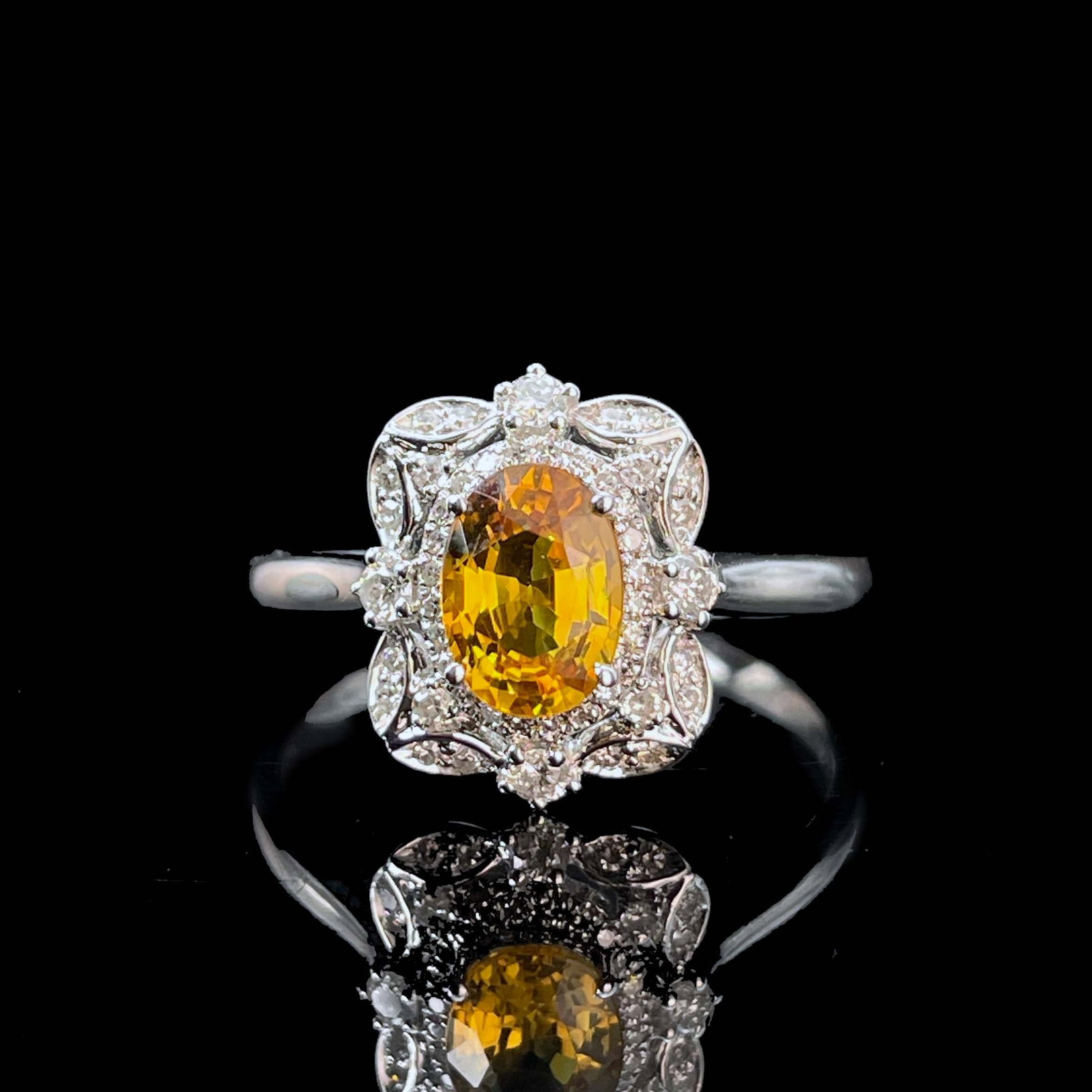 14k Gold 1.15 Ctw Natural Sapphire & Diamond Ring (1 of 7)