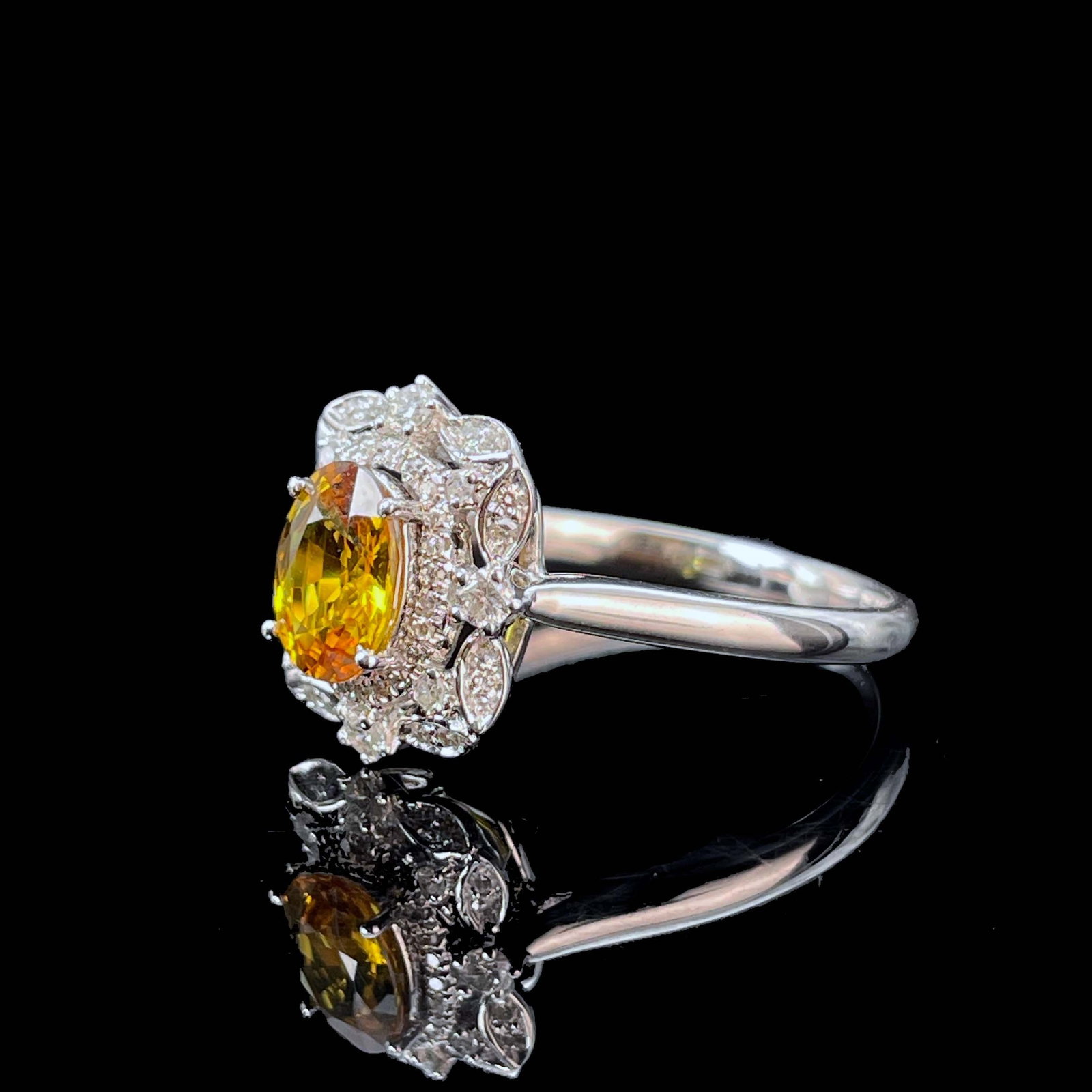 14k Gold 1.15 Ctw Natural Sapphire & Diamond Ring - 2