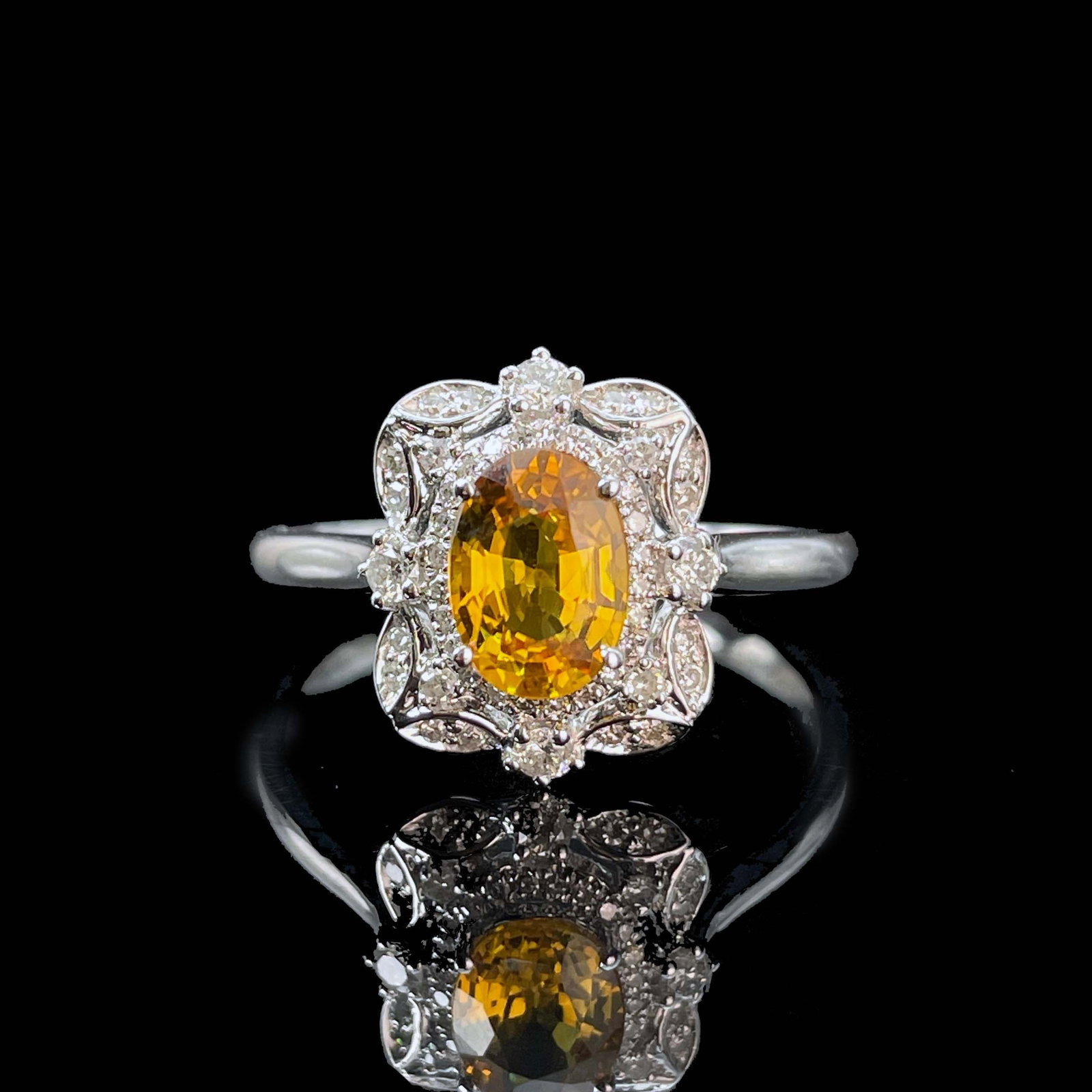 14k Gold 1.15 Ctw Natural Sapphire & Diamond Ring - 5