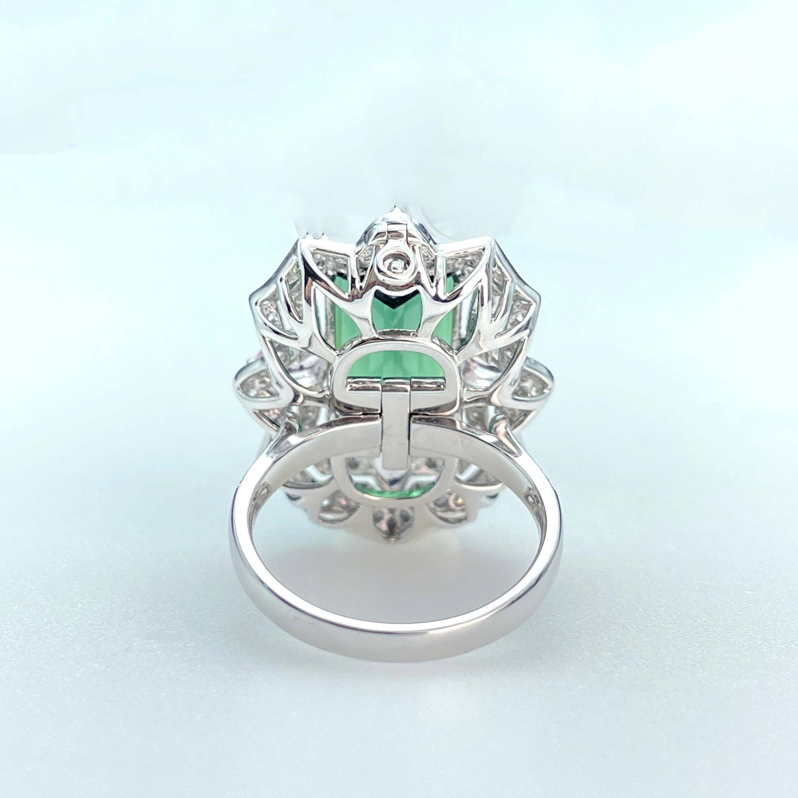 14k Gold 11.69 Ctw Natural Tourmaline & Diamond Ring/pendant( Without Chain ) - 4