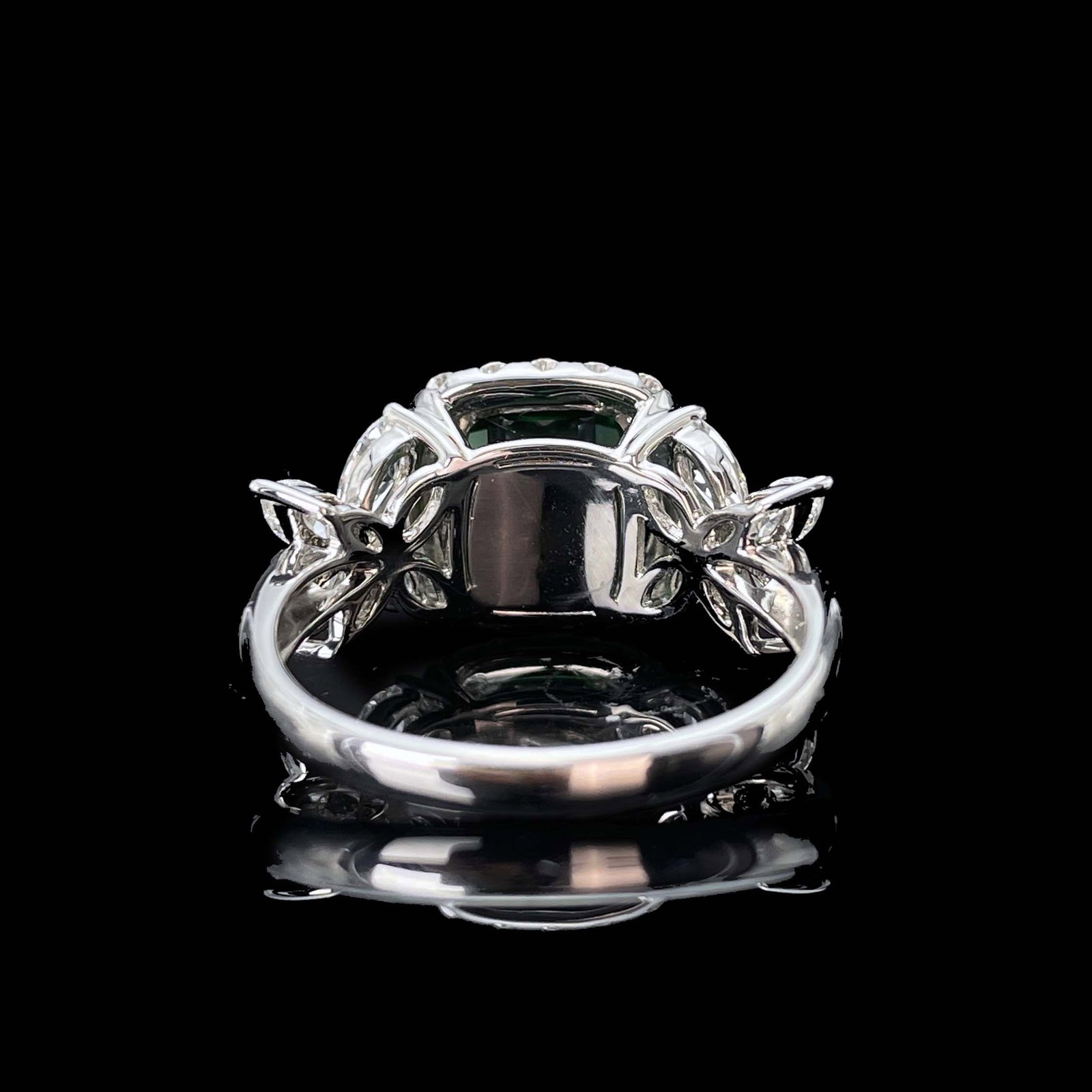 14k Gold 3.58 Ct Natural Tourmaline & Diamond Ring - 4