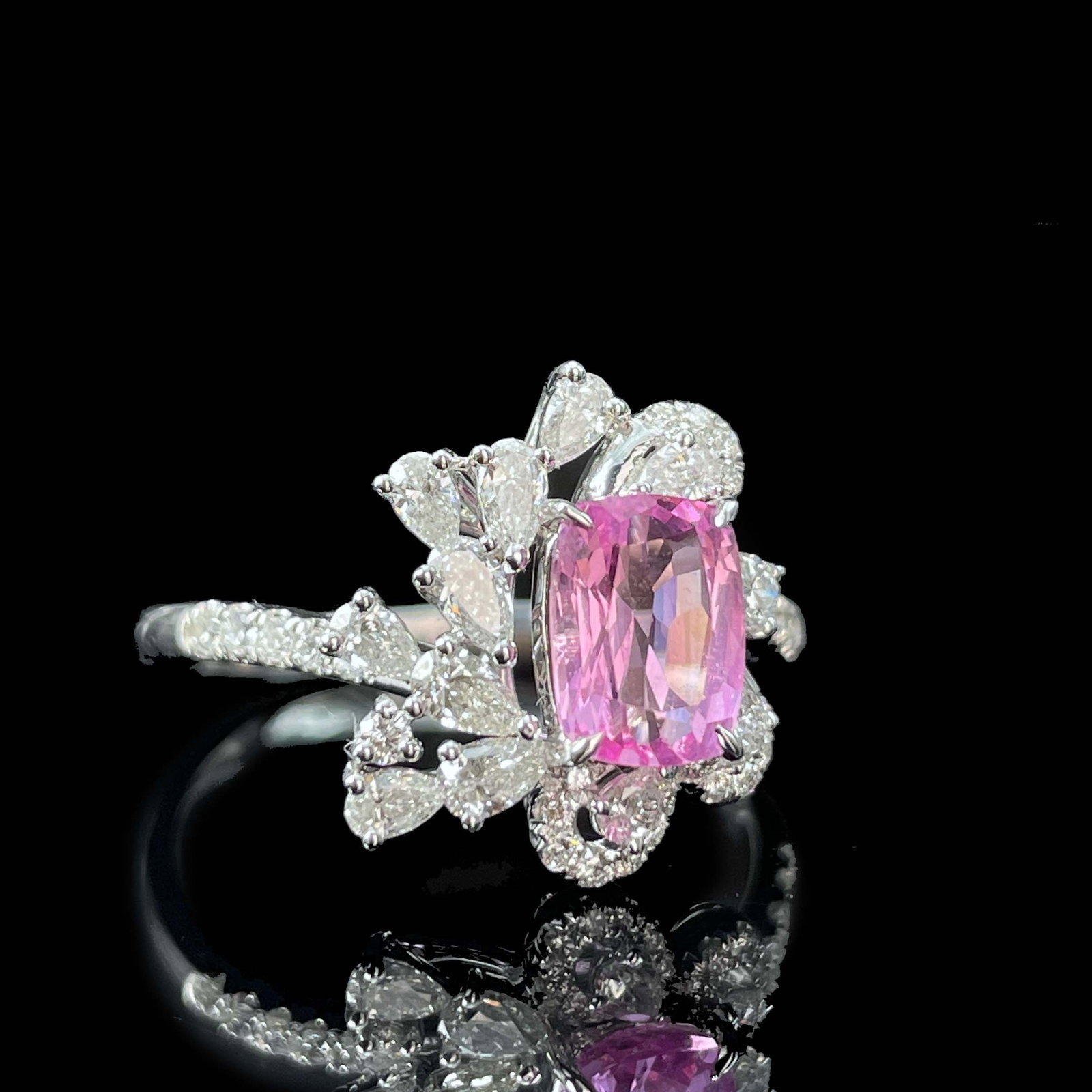 14k Gold 2.30 Ctw Natural Sapphire & Diamond Ring - 3