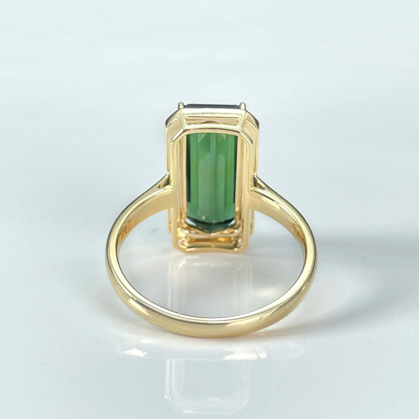 14k Gold 5 Ct Natural Tourmaline & Diamond Ring - 7