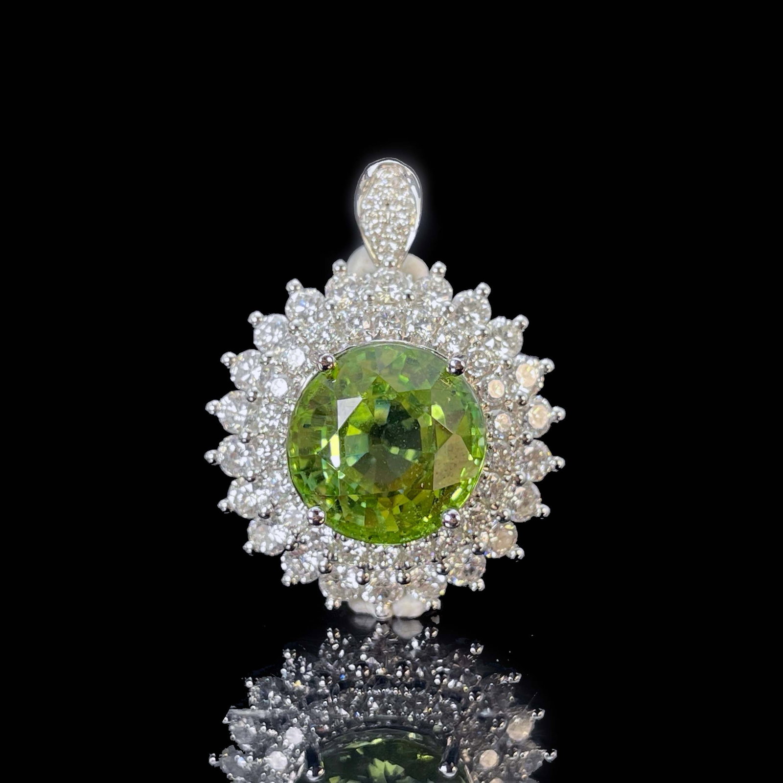 14k Gold 5.39 Ctw Natural Tourmaline & Diamond Ring/pendant( Without Chain ) - 6