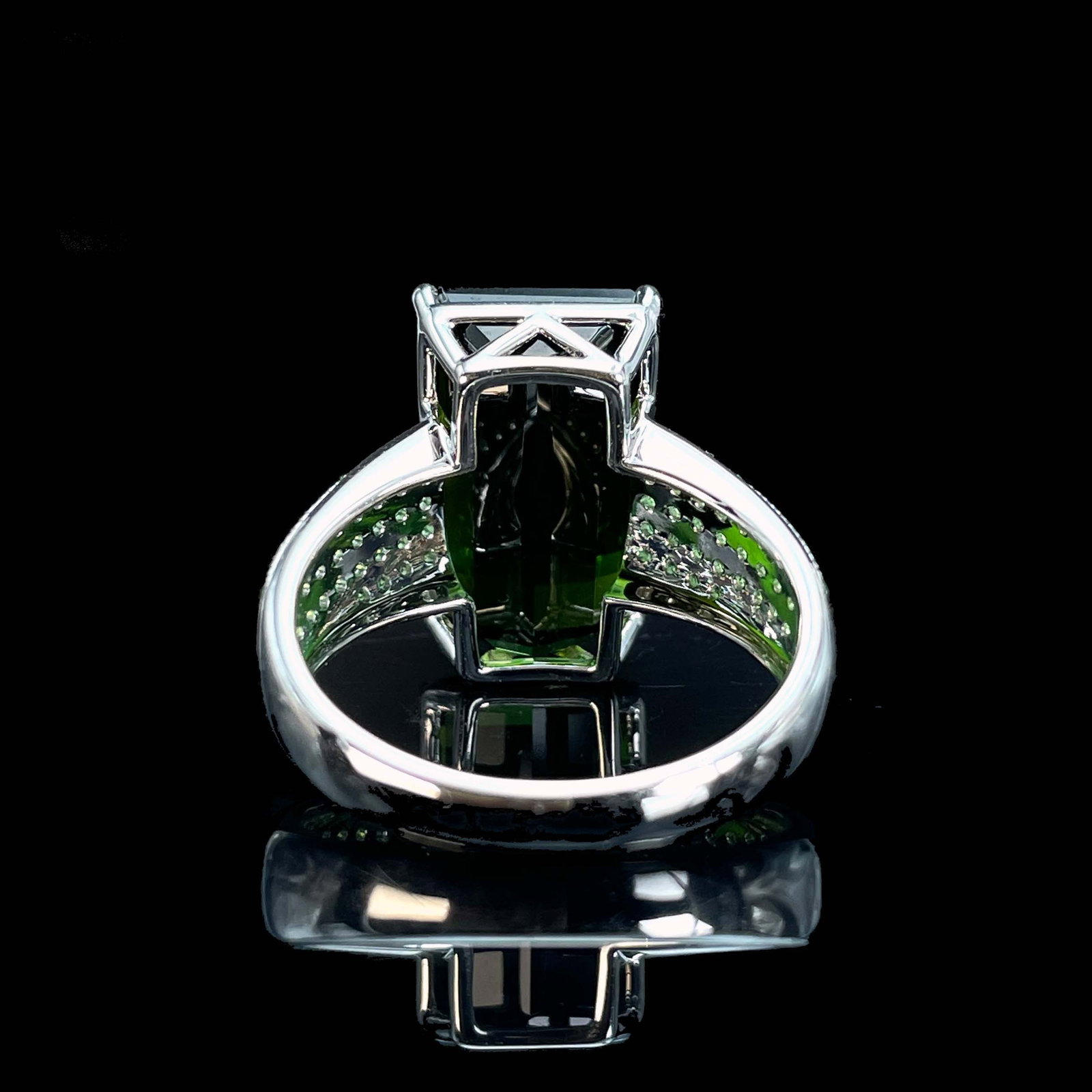 14k Gold 10.22 Ctw Natural Tourmaline & Tsavorite Ring - 2